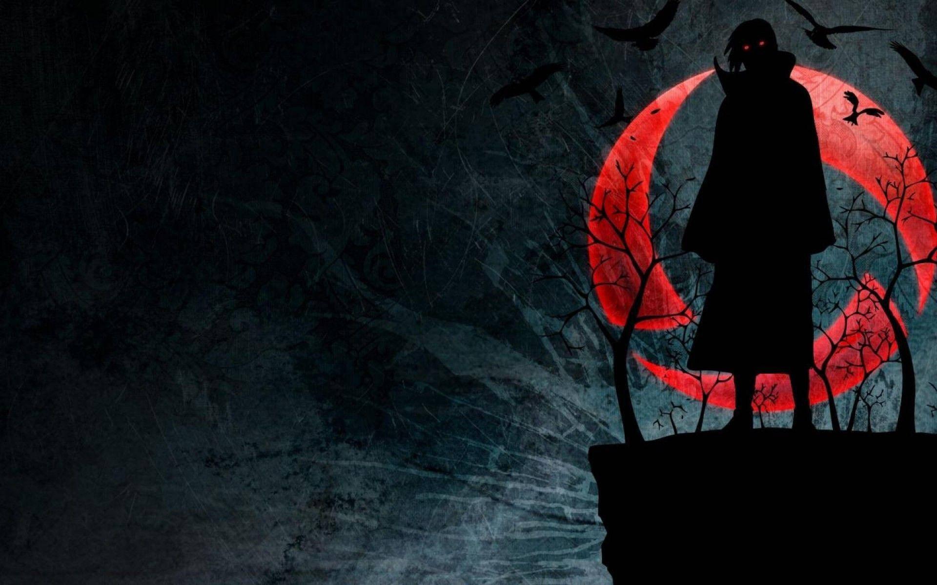 Sharingan Silhouette Uchiha Itachi — 1920x1200 wallpaper