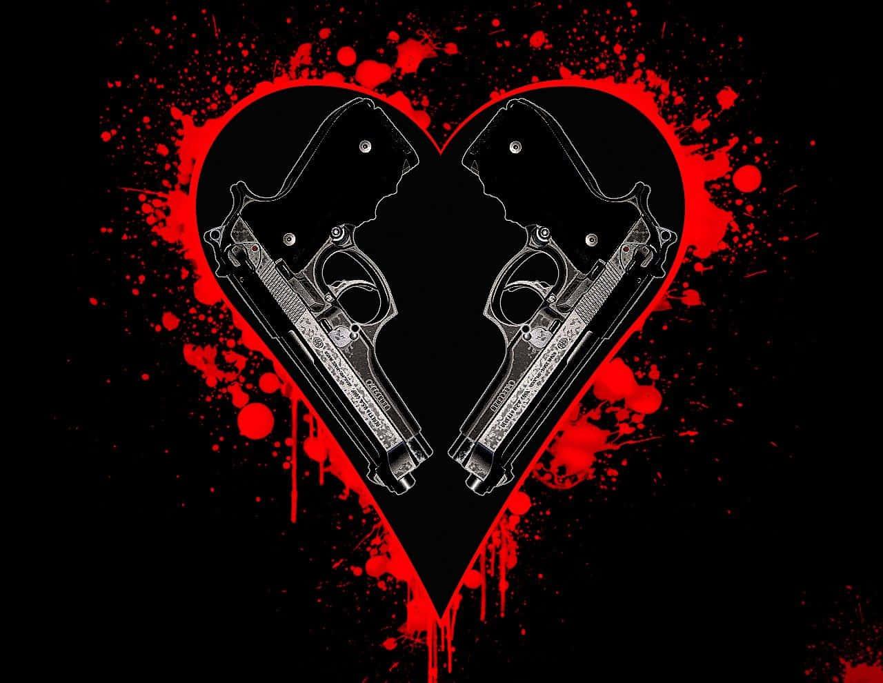 Shattered Heart in Darkness — 1280x990 wallpaper