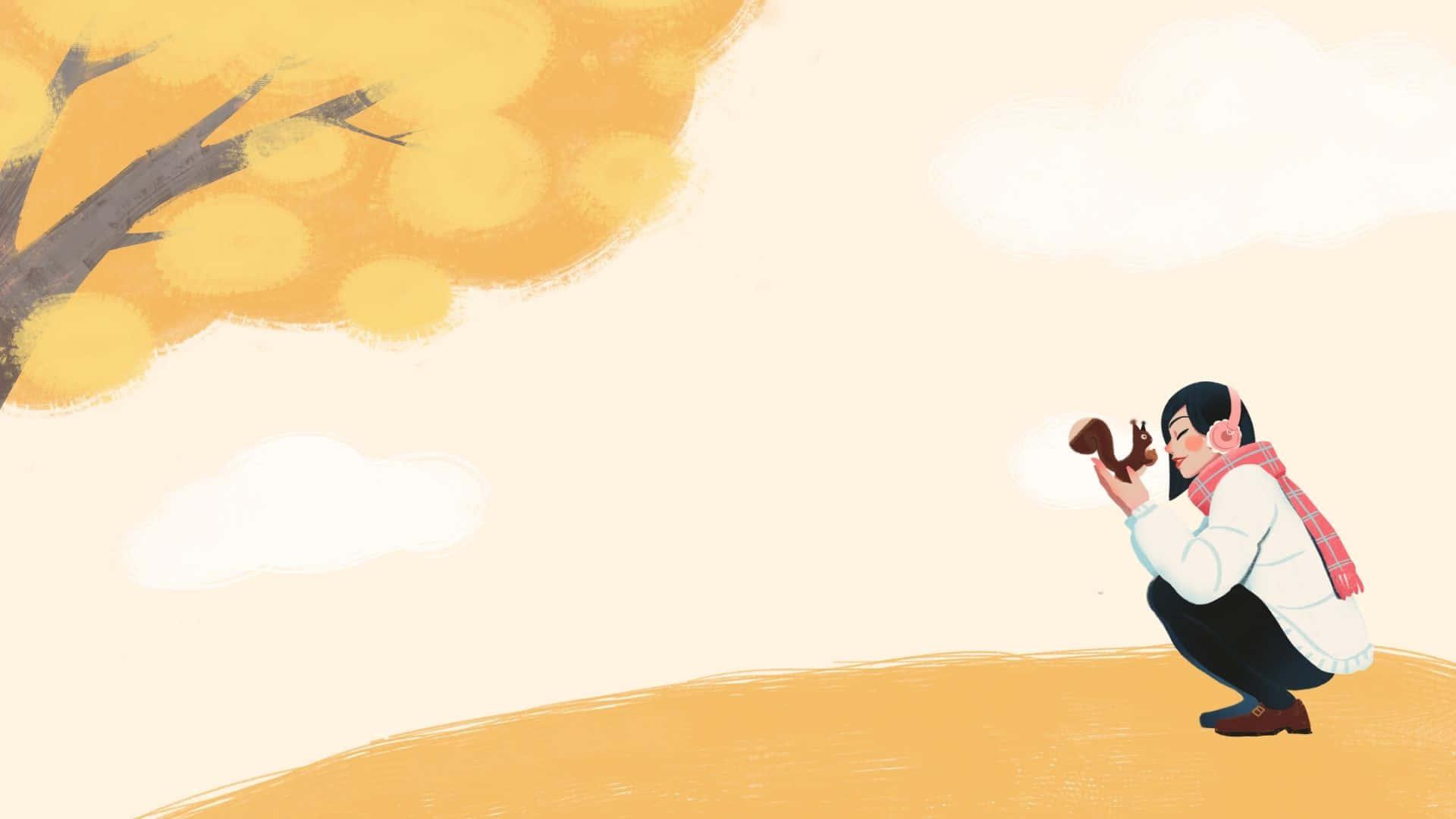 She's got the world at her fingertips — 1920x1080 wallpaper
