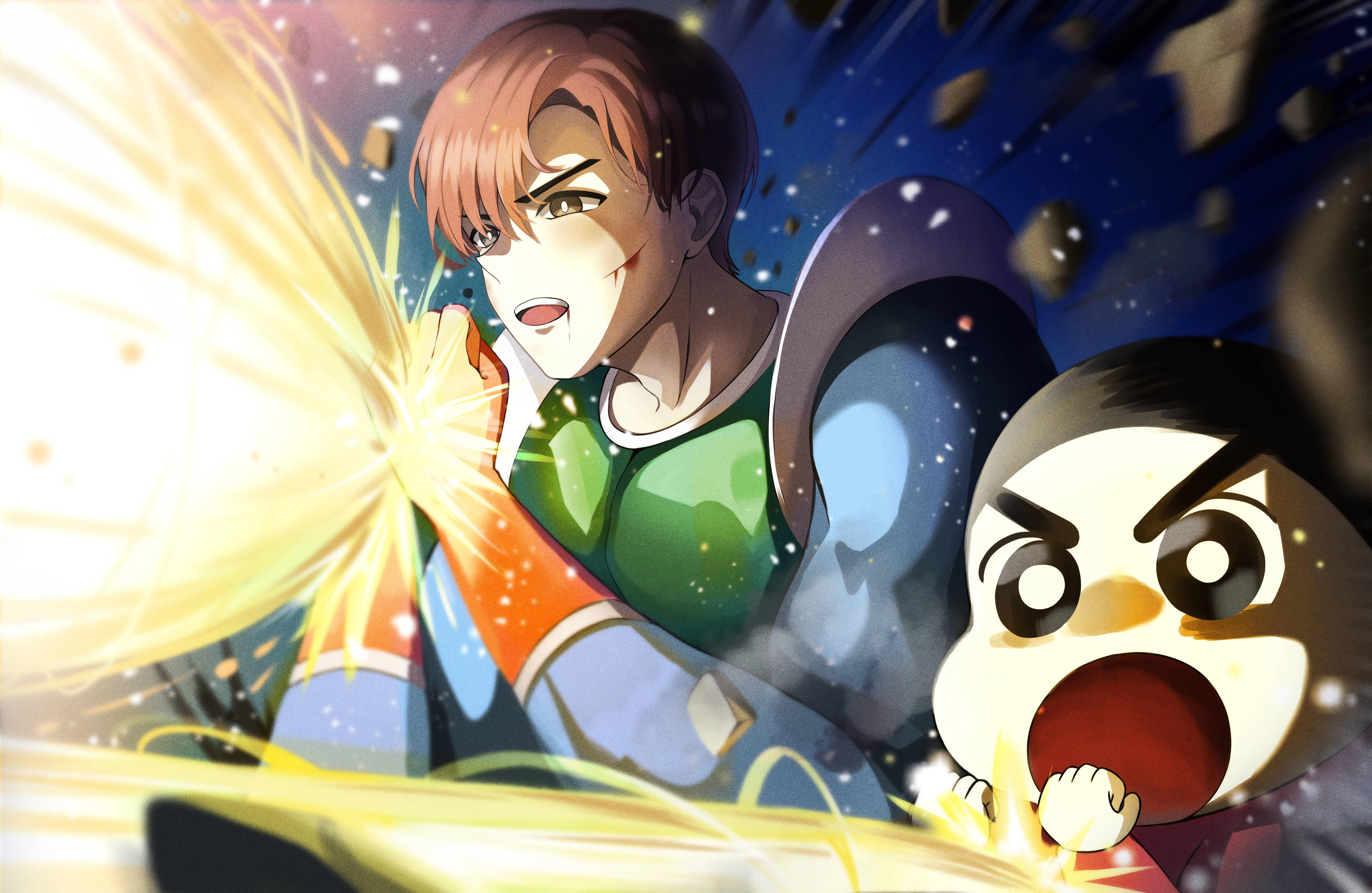 Shin Chan and Friends Enjoying Treats