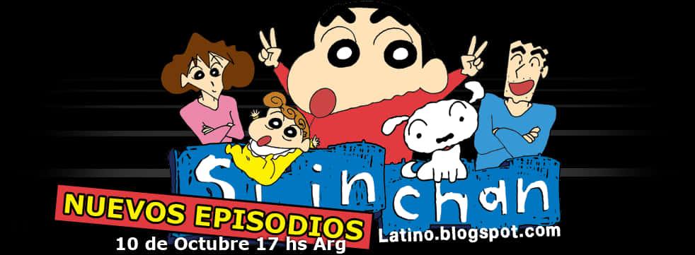 Shin chan familie und haustiere bewerbungsbanner