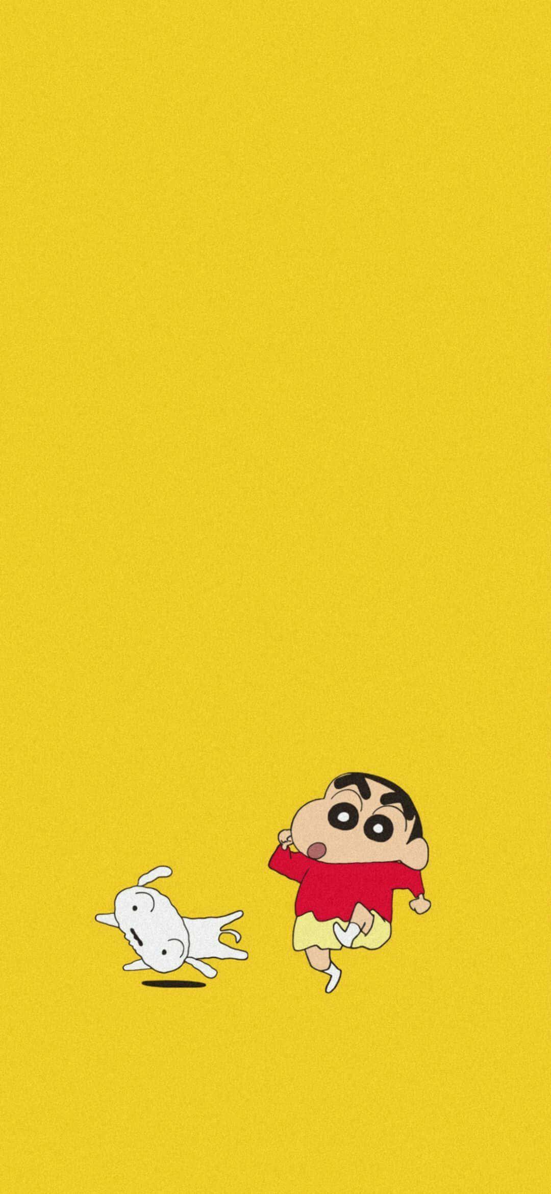 Shin Chan is always ready for fun adventures! — 1080x2340 wallpaper