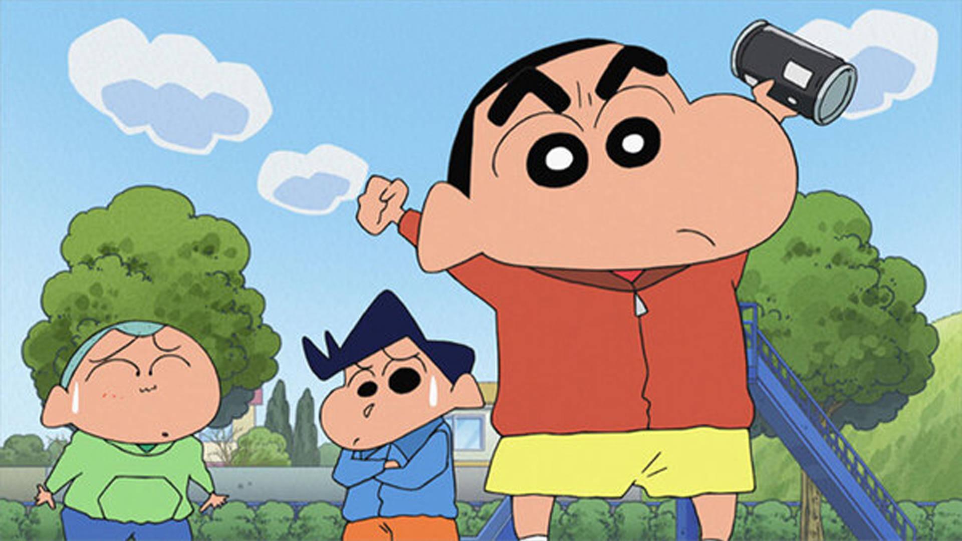 Shin Chan With Black Can