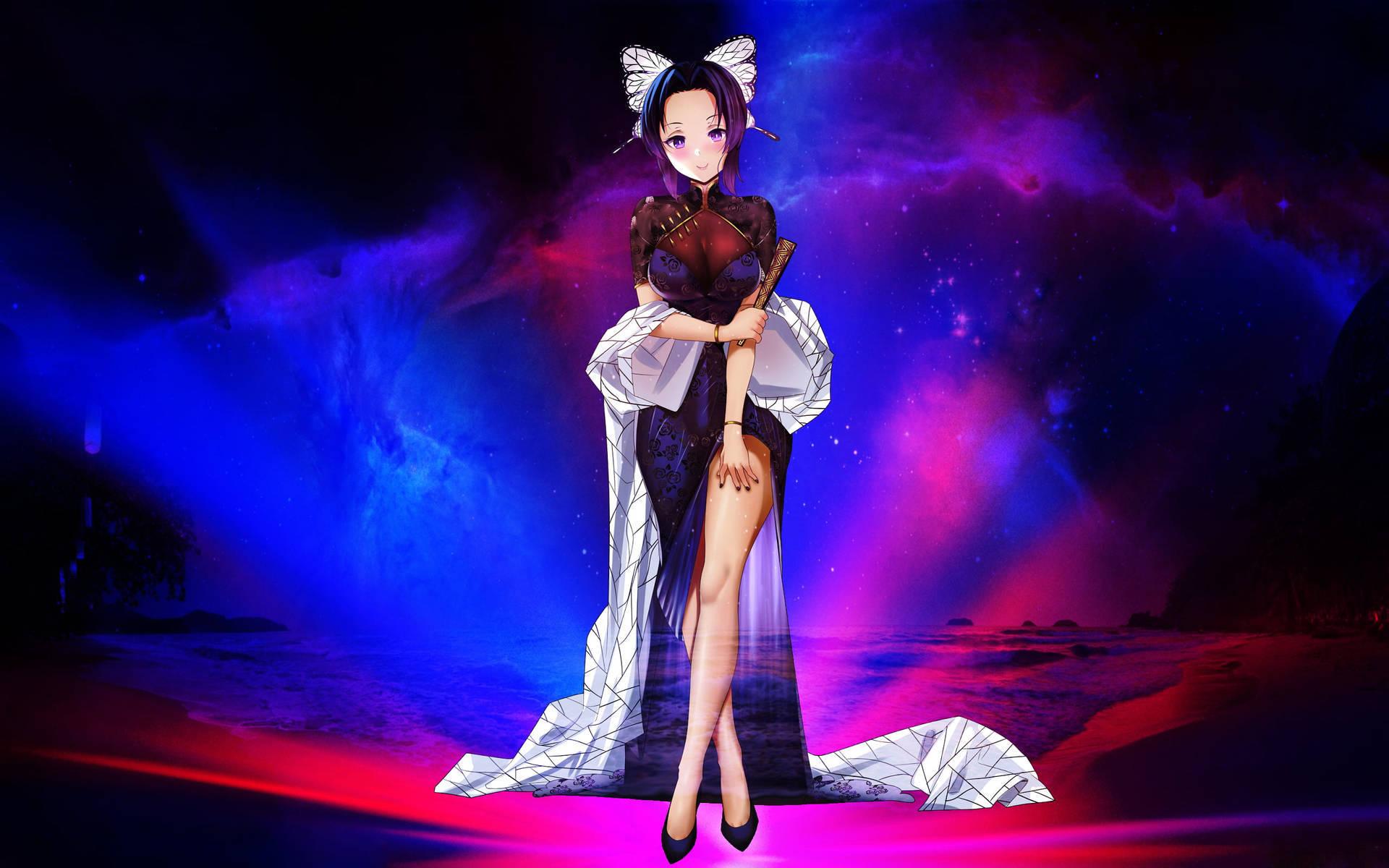 Shinobu Kochou Galaxy Demon Slayer PFP — 1920x1200 wallpaper