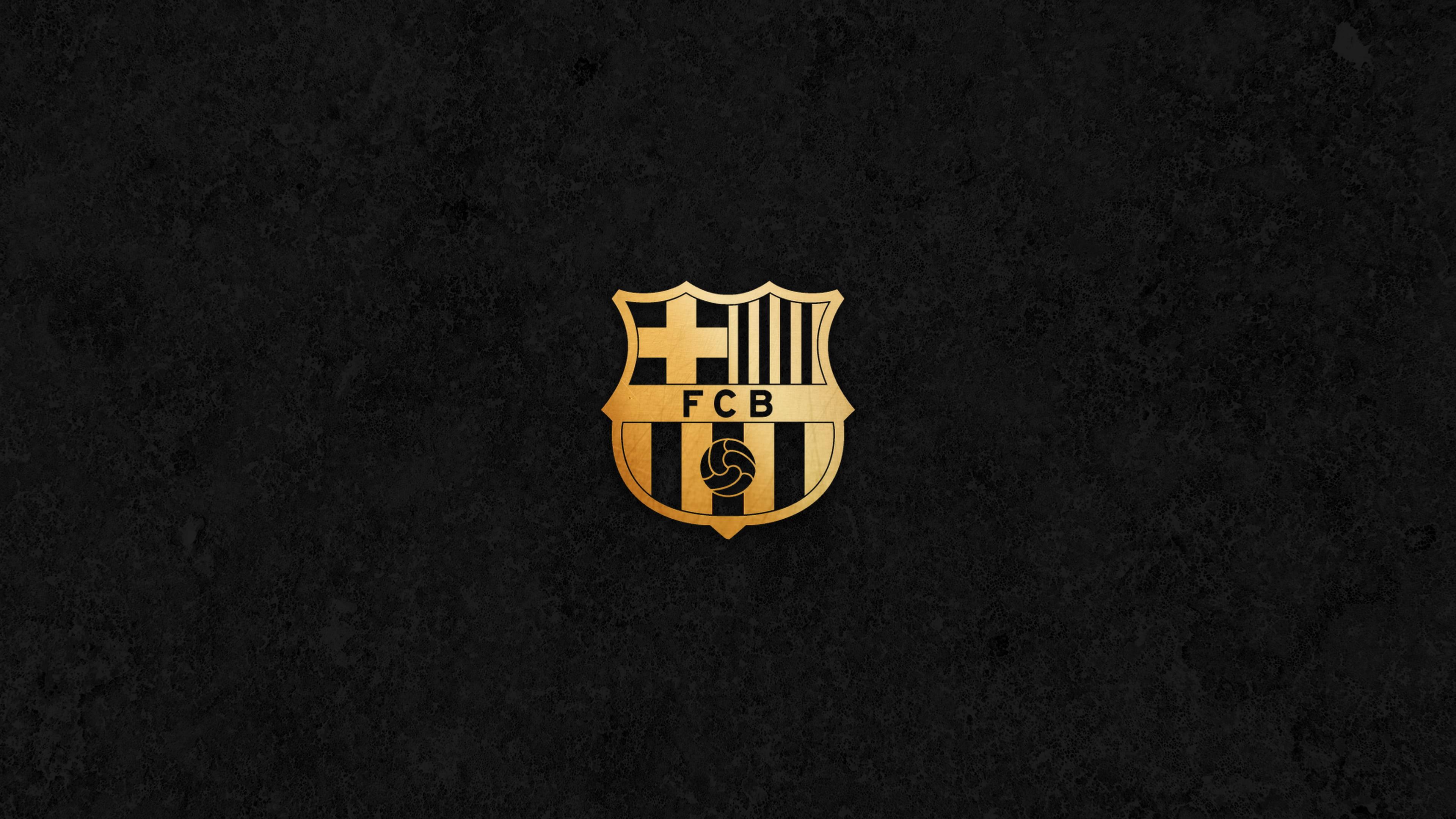 Shiny Black Gold Barcelona FC — 3840x2160 wallpaper