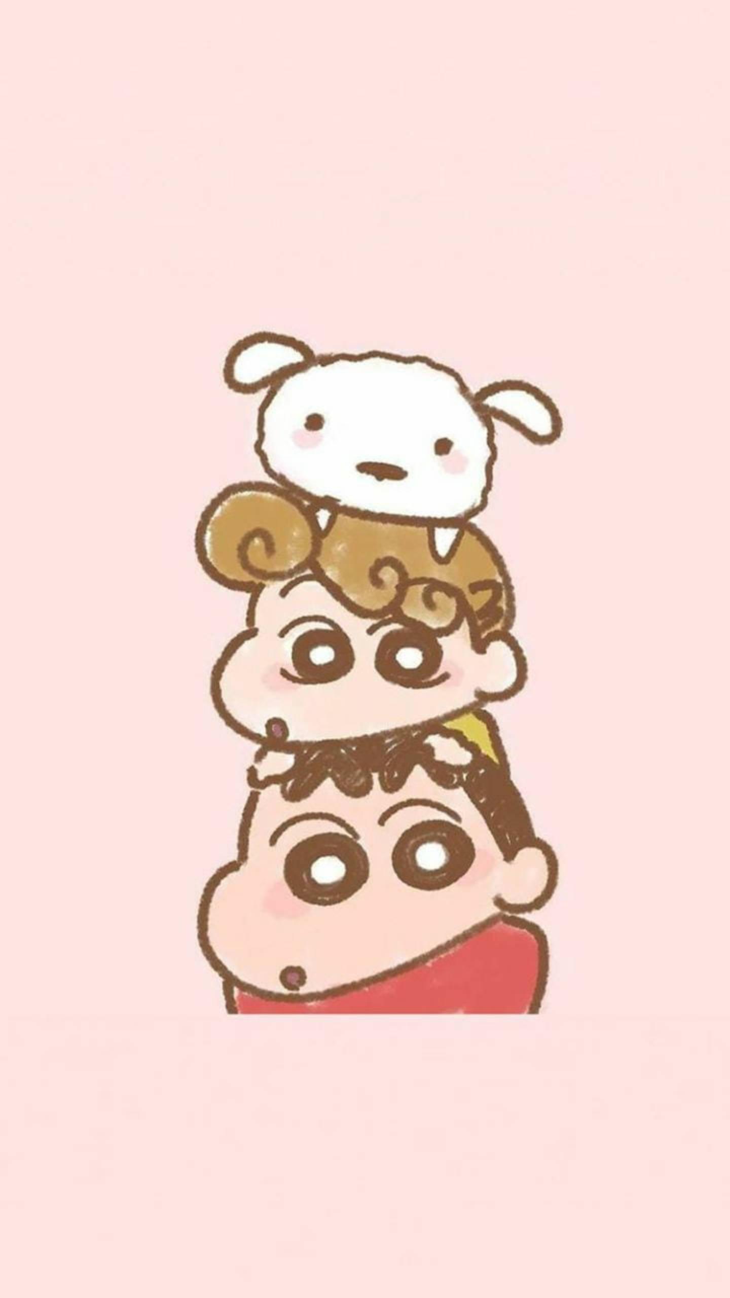 Shiro, Himawari, And Shinchan Aesthetic — 1440x2560 wallpaper