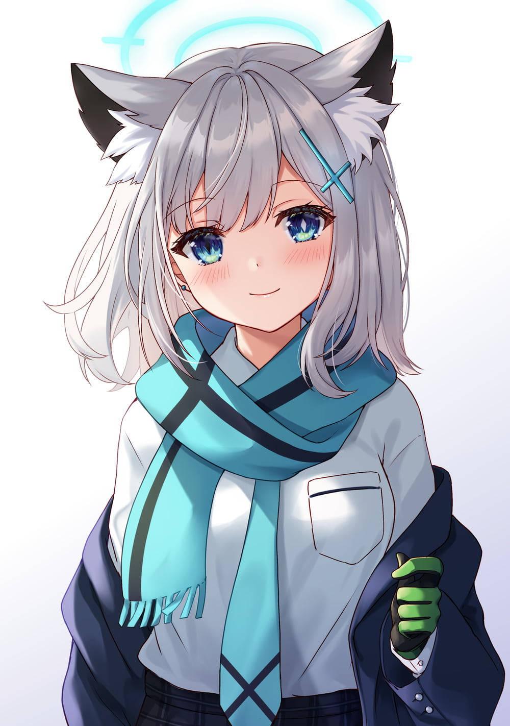 Shiroko Cute Anime Girl iPhone — 1000x1422 wallpaper