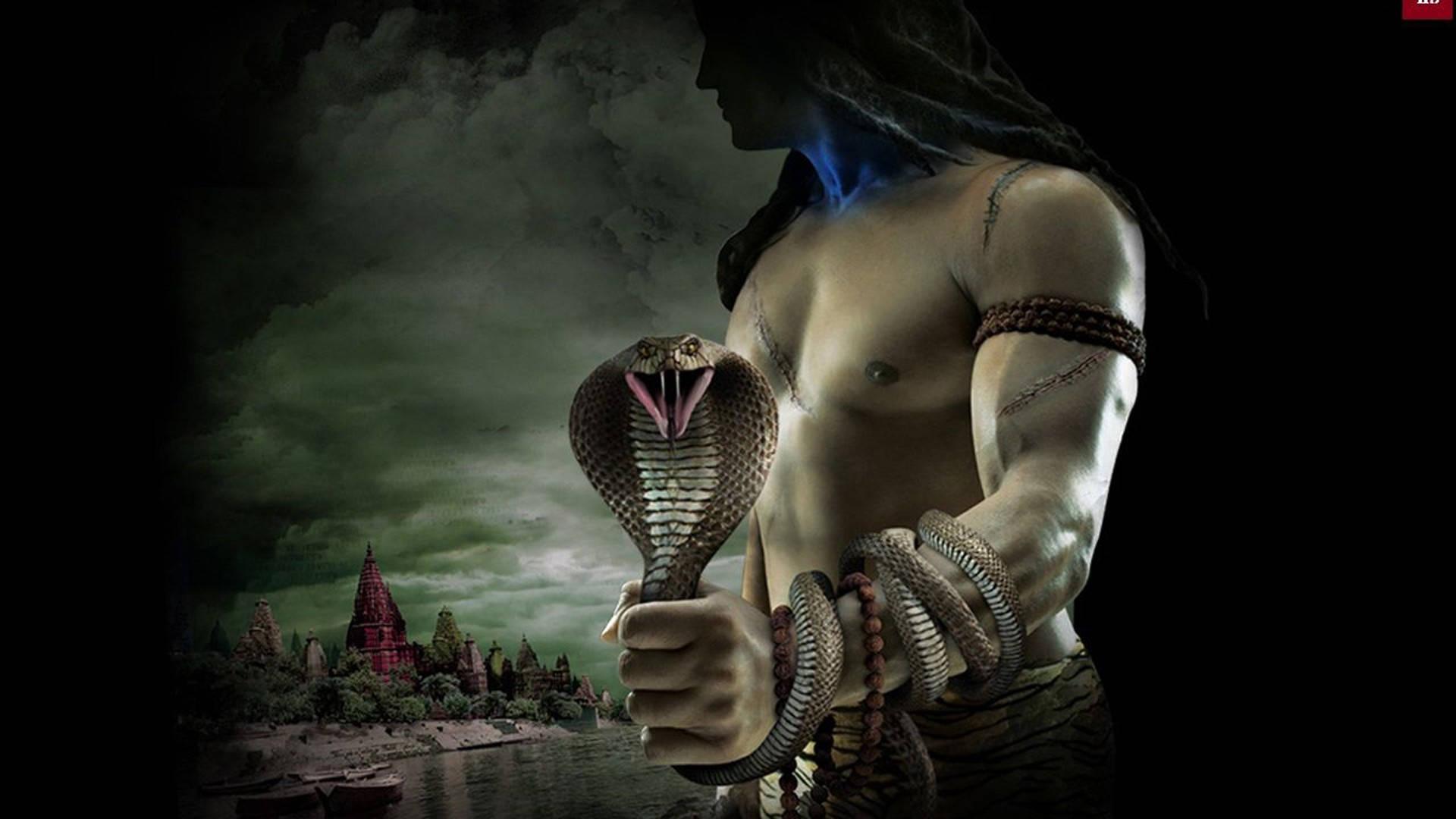 Shiva Bholenath With Cobra 3D — 1920x1080 wallpaper