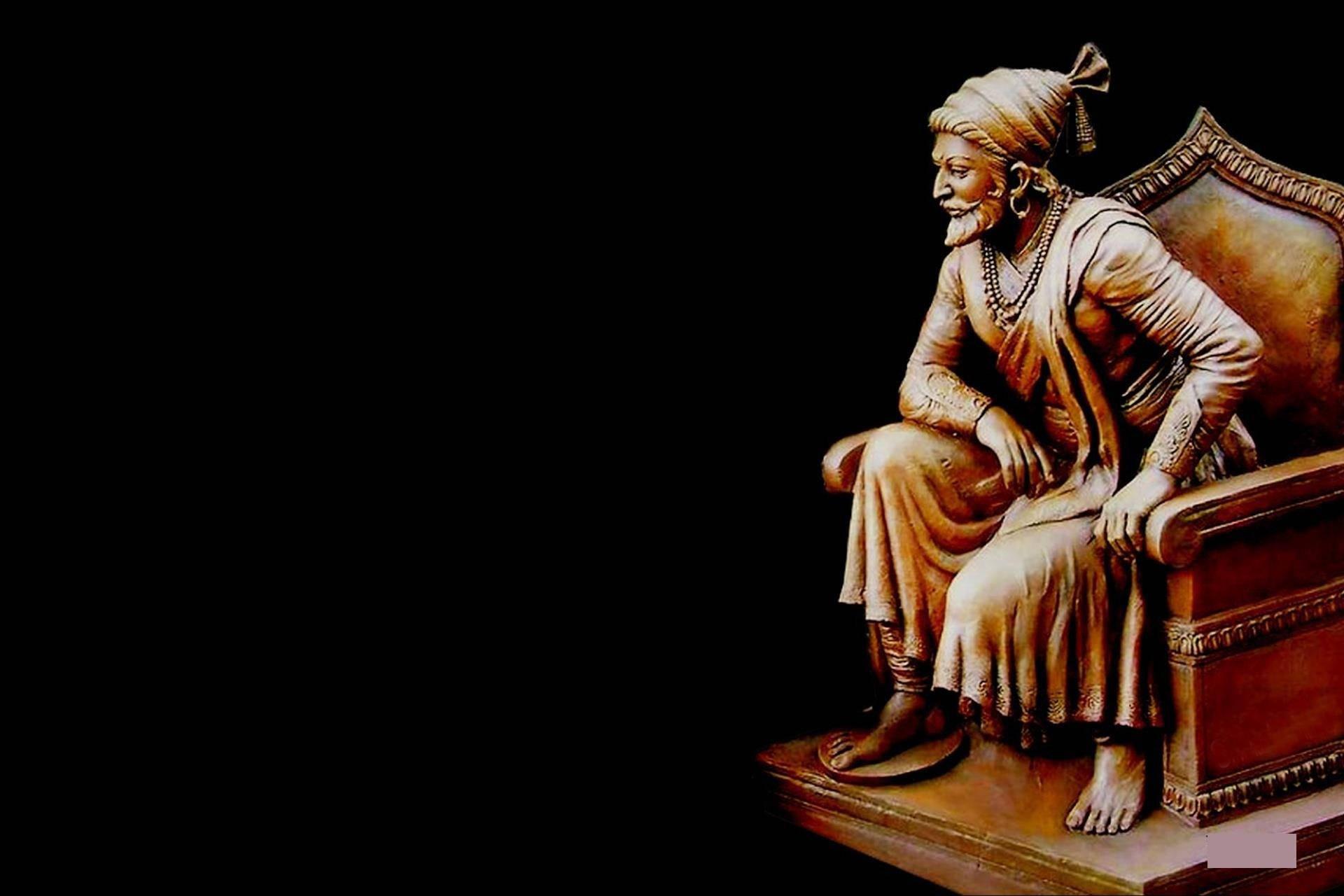 Shivaji Maharaj Statue On Black Background — 1920x1280 wallpaper