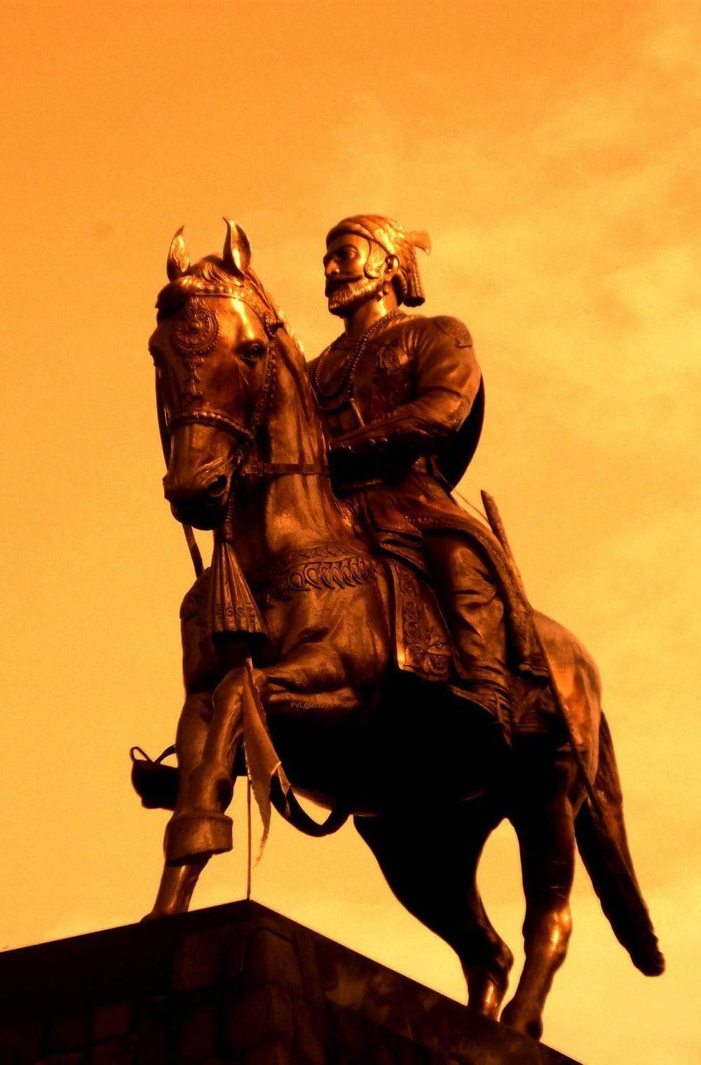 Shivaji Maharaj Statue Under Sunset HD — 1000x1519 wallpaper