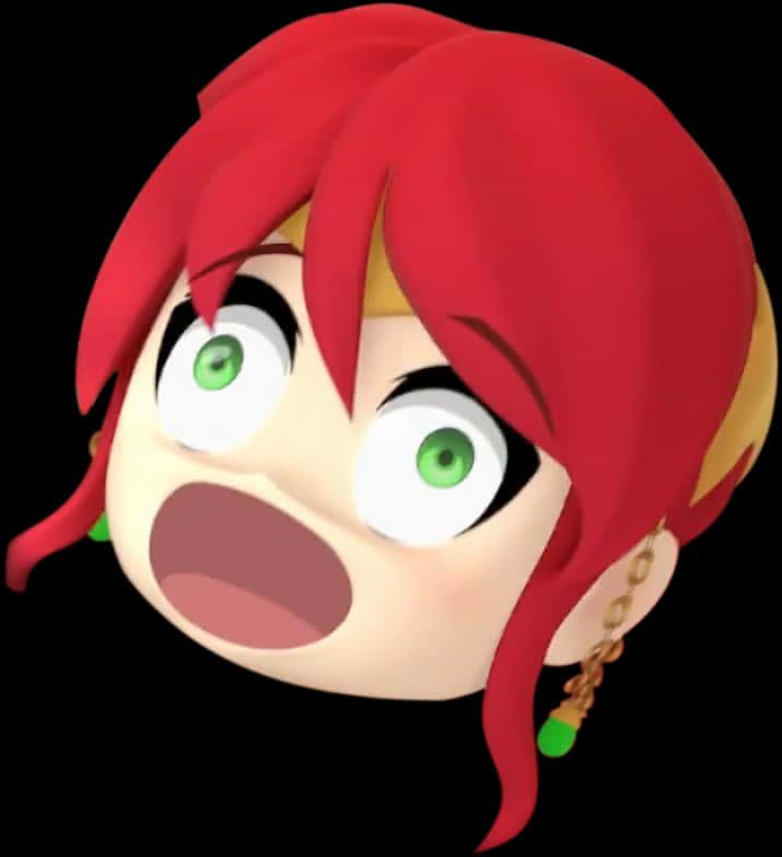Shocked Redhead Cartoon Expression — 715x783 wallpaper