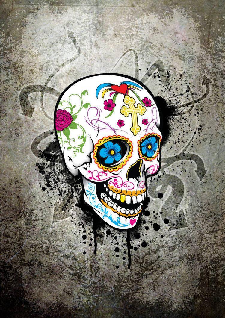 Show off your unique style with a stylish girly skull. — 751x1062 wallpaper