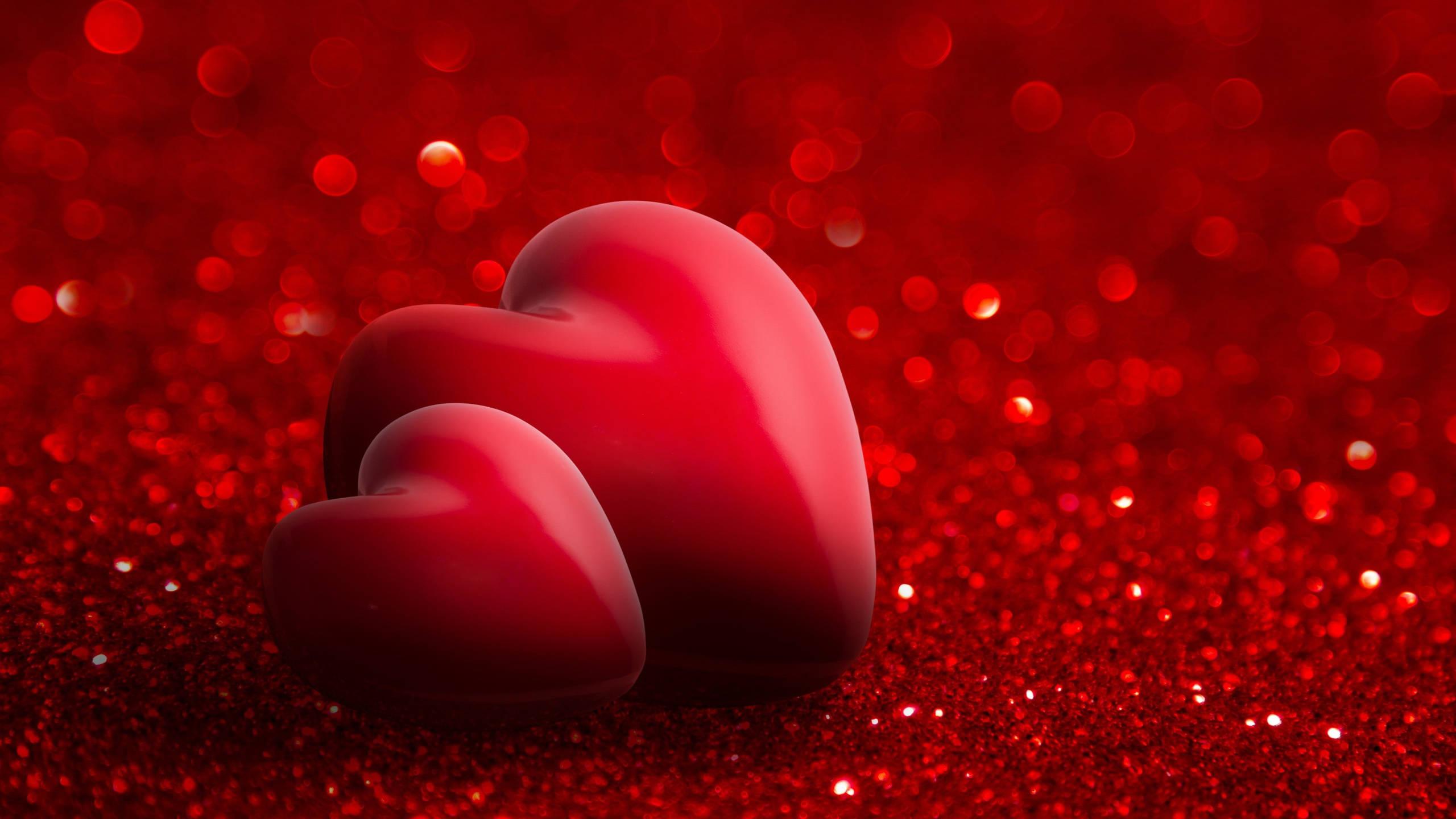 Show Your Love with This Stunning 3D WhatsApp Heart — 2560x1440 wallpaper