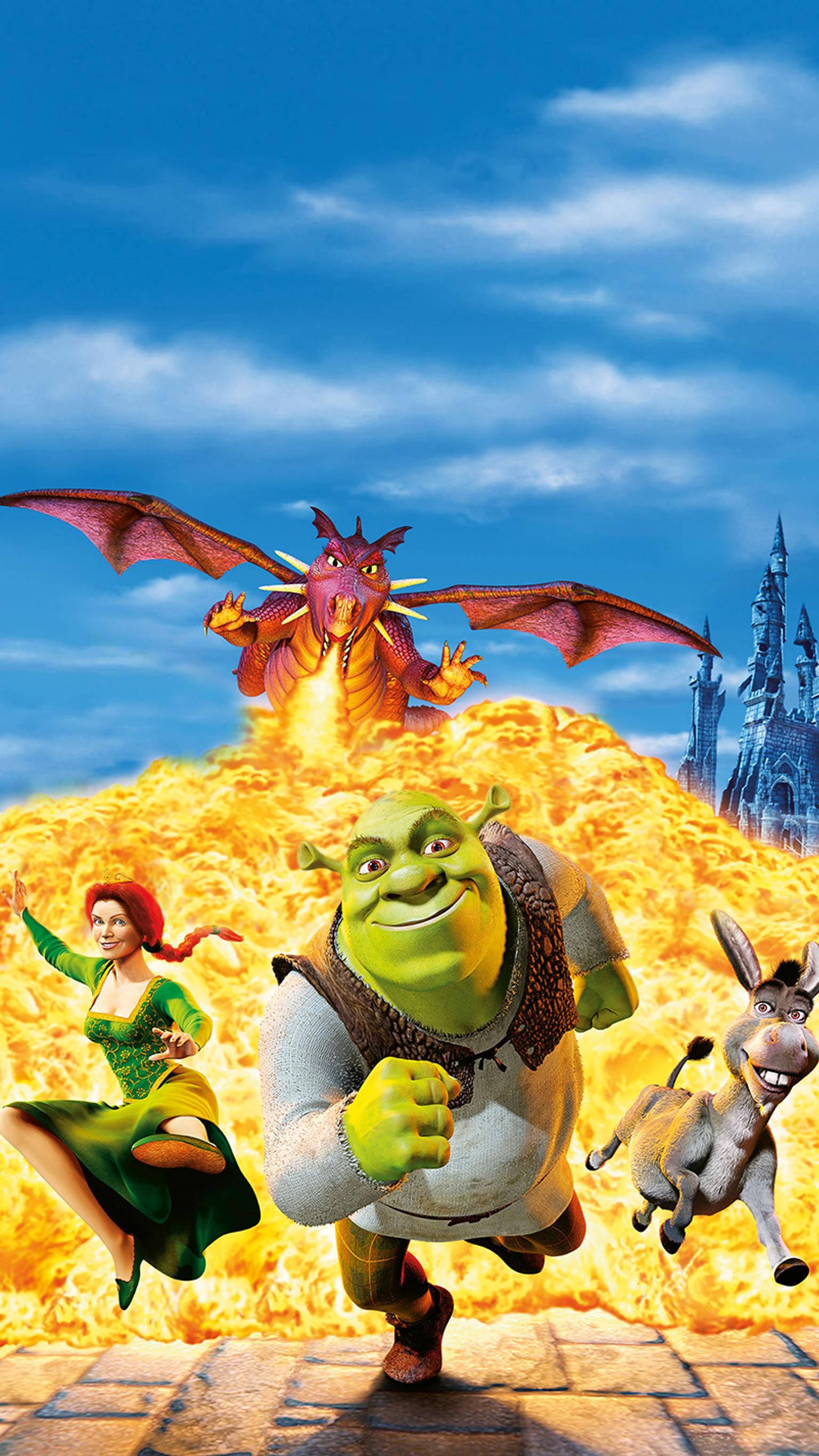 Shrek Dragon Poster — 1536x2732 wallpaper