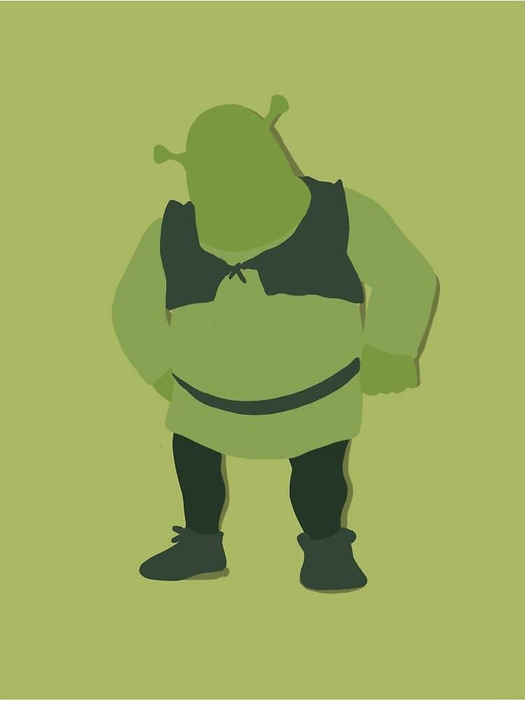 Shrek Green Minimalist Art — 750x1000 wallpaper