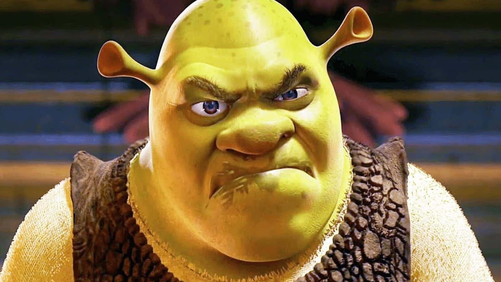 Shrek having a silly moment — 1600x900 wallpaper