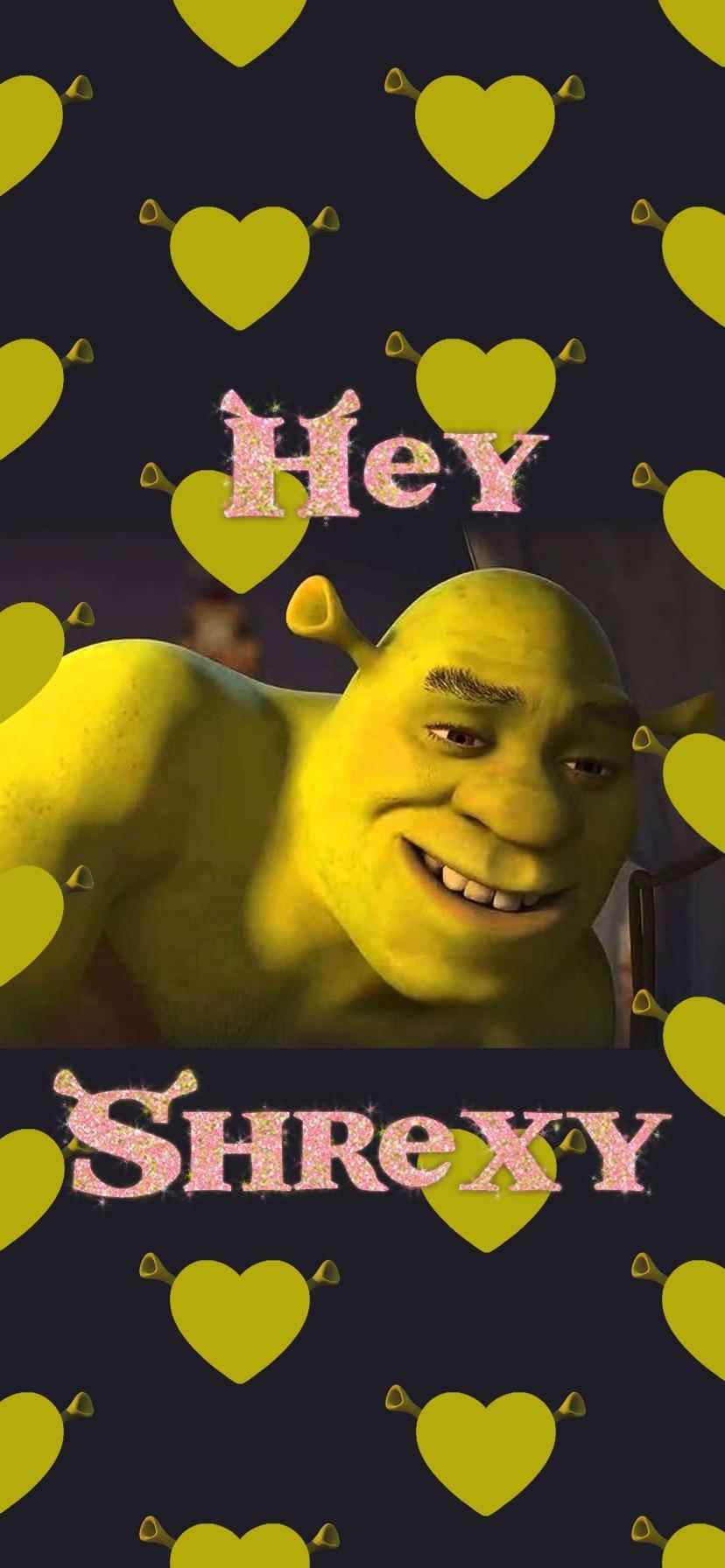 Shrek Hey Shrexy — 828x1792 wallpaper