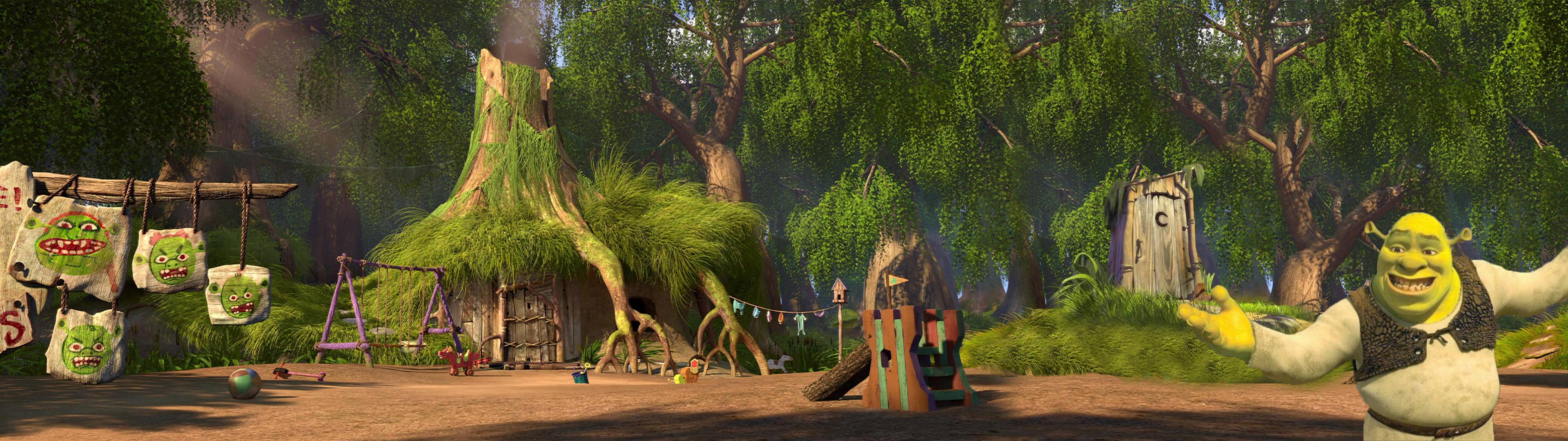 Shrek Panoramic View — 3840x1080 wallpaper