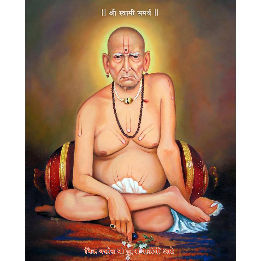 Shri Swami Samart With Red Pillow