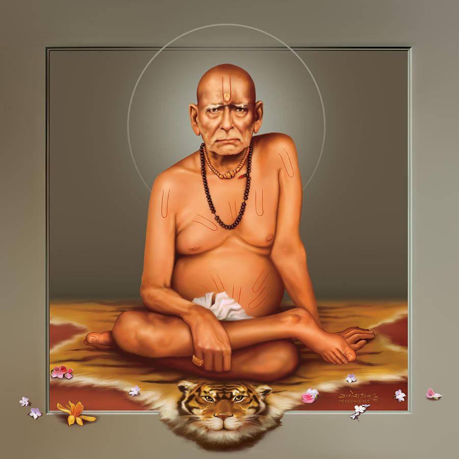 Shri Swami Samarth Tiger Rug