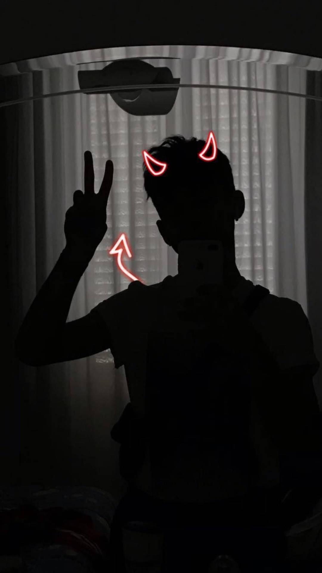 Silhouette Devil Doodles Instagram Profile — 1080x1920 wallpaper