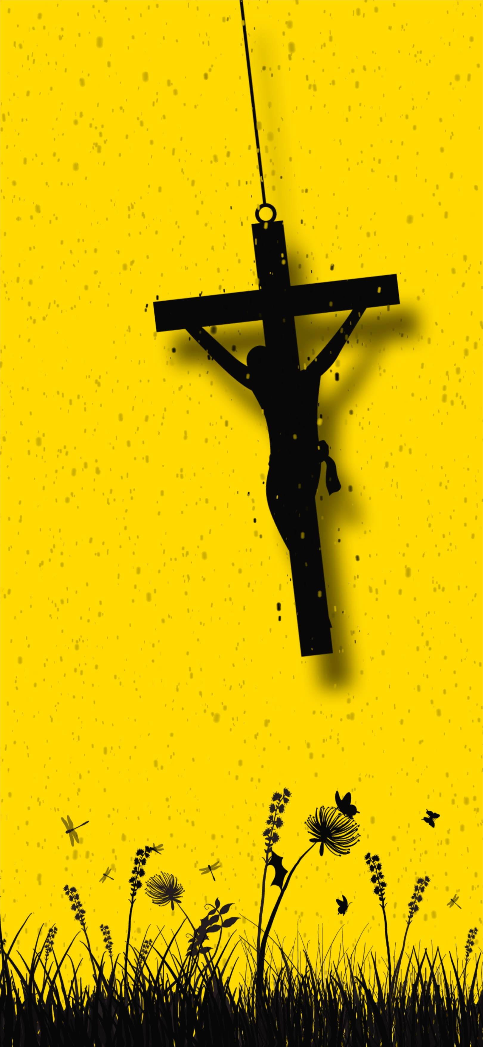 Silhouette Of Christ Jesus 4K iPhone — 1620x3510 wallpaper