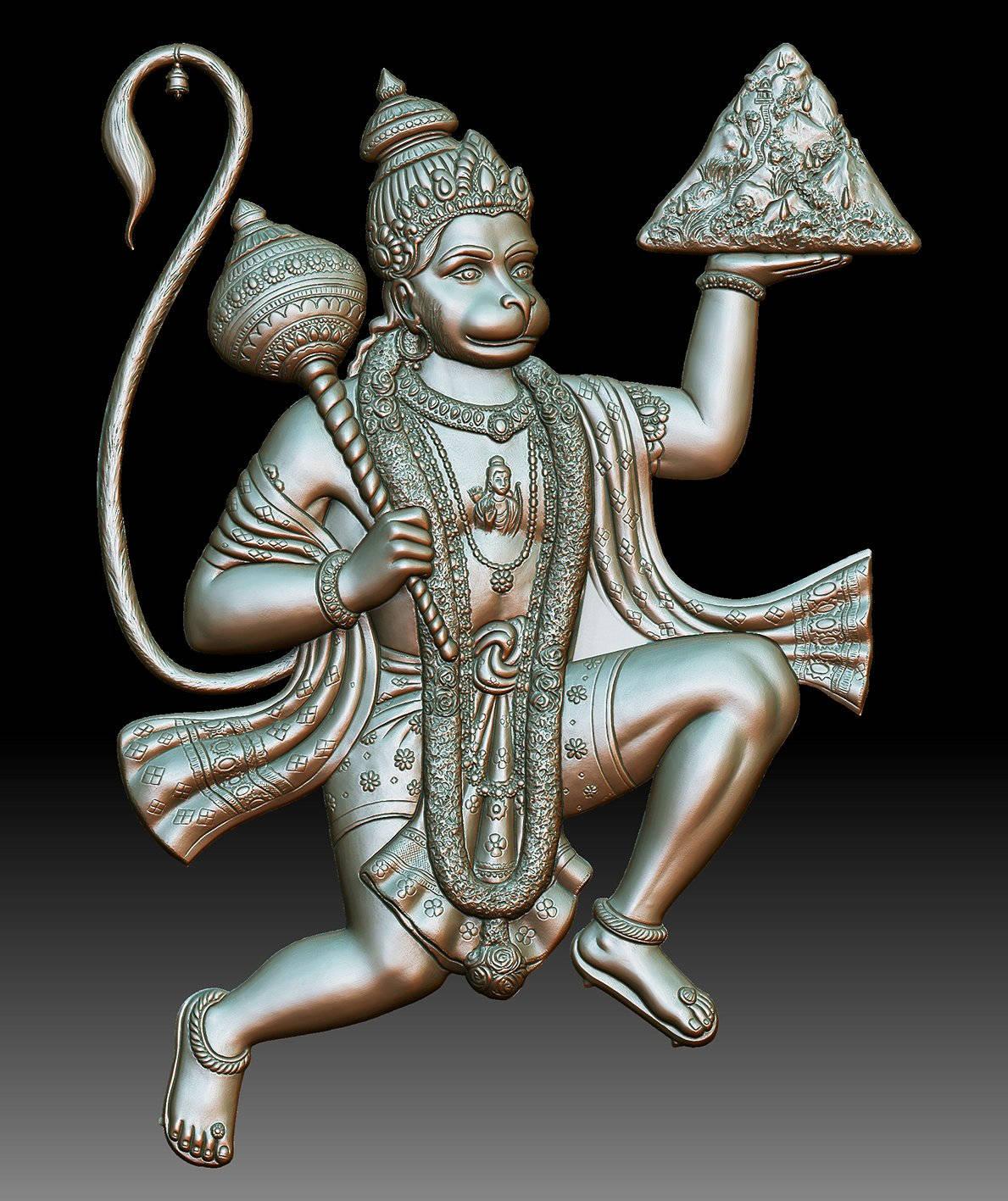 Silver Lord Hanuman 3D — 1189x1417 wallpaper