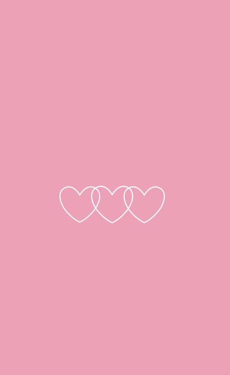 Simple Aesthetic Girly Hearts — 736x1197 wallpaper