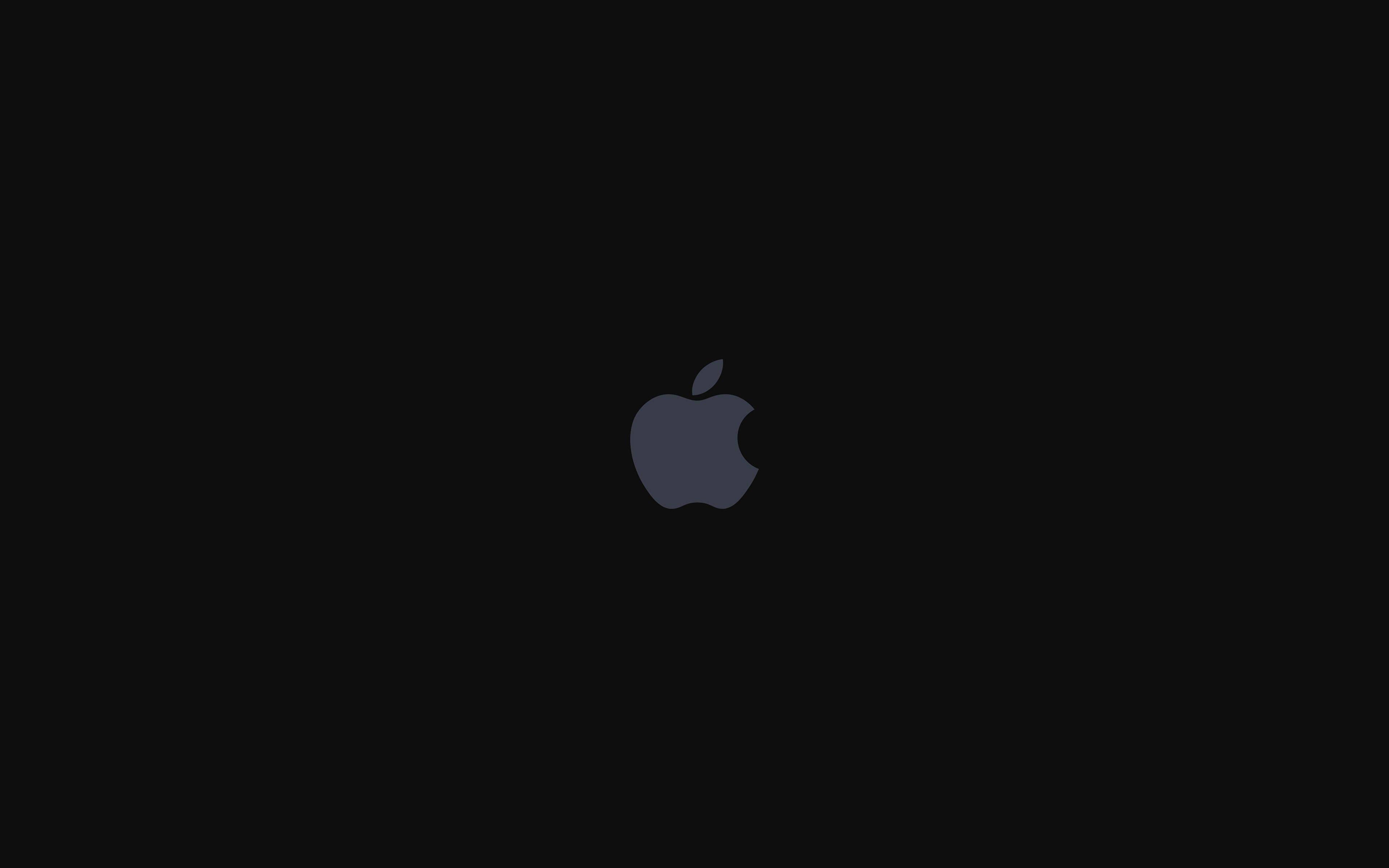 Simple Black Apple Logo — 3840x2400 wallpaper