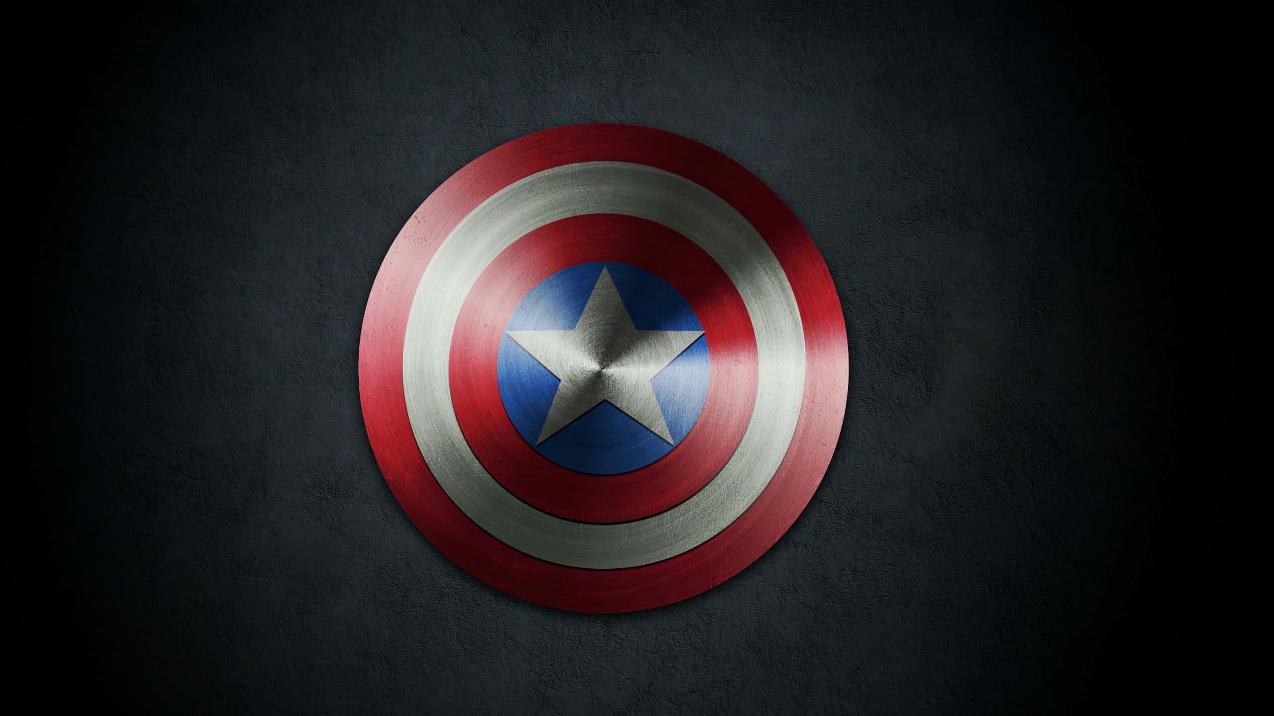 Simple Captain America Shield Background — 2560x1440 wallpaper