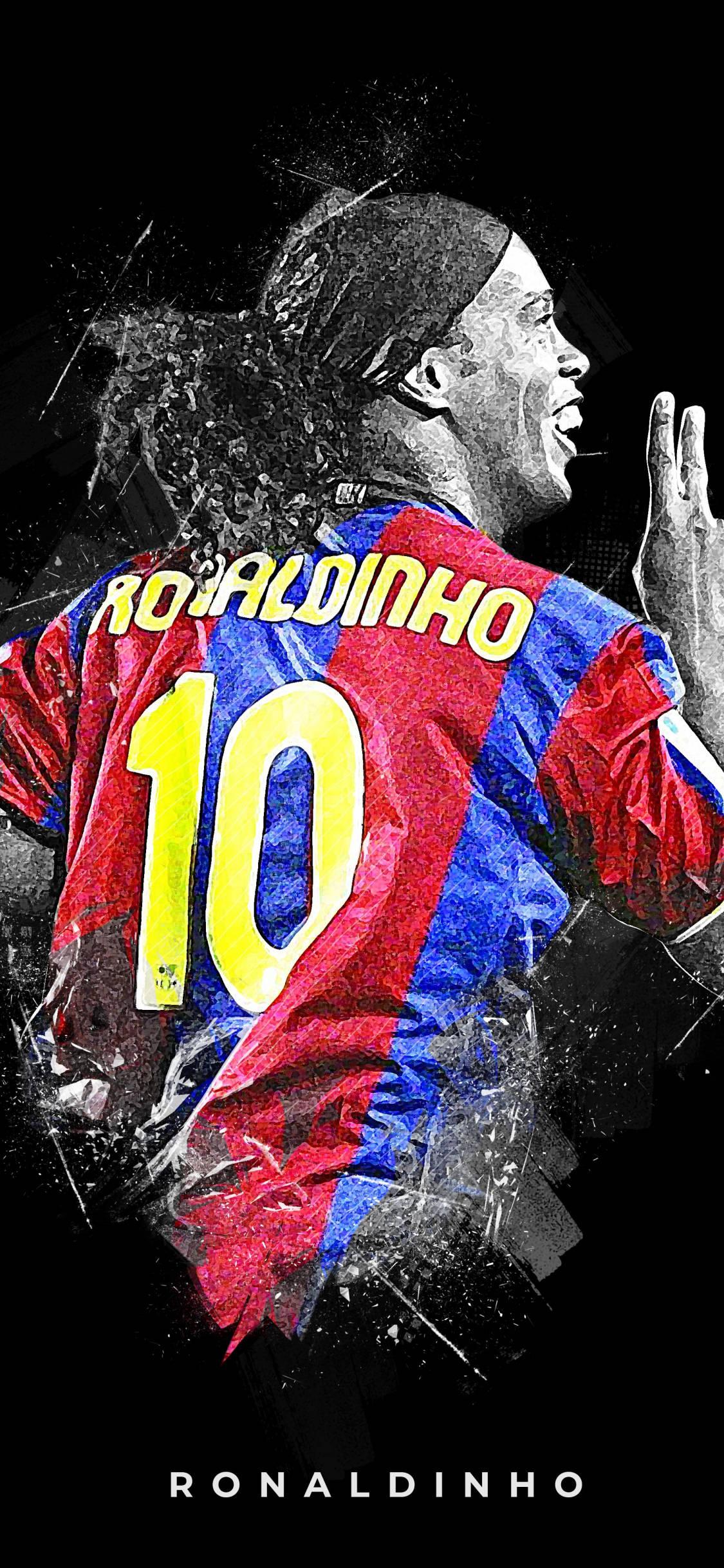 Simple Ronaldinho Art — 1125x2436 wallpaper
