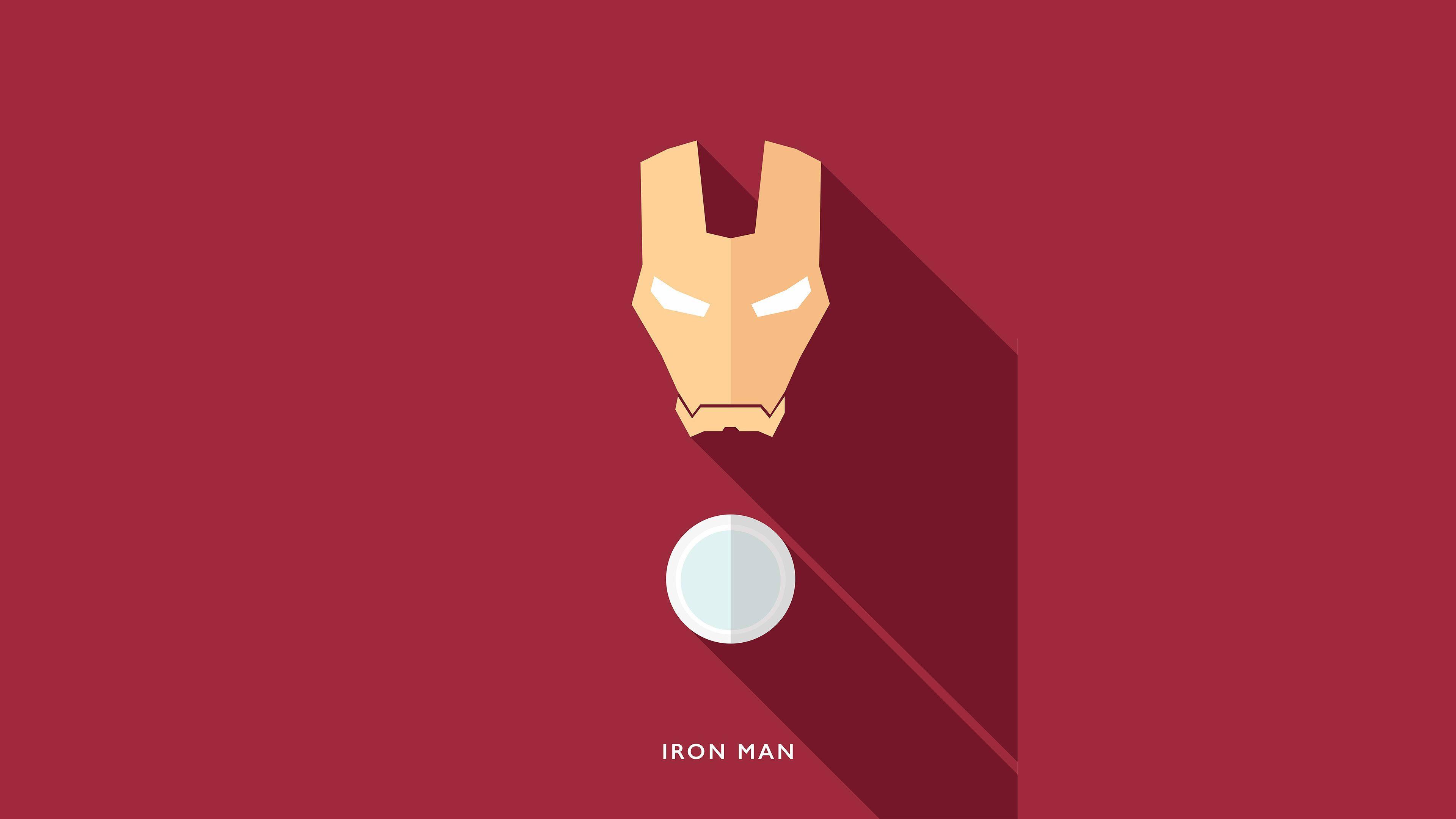 Simple Shadow Iron Man Full HD — 3840x2160 wallpaper