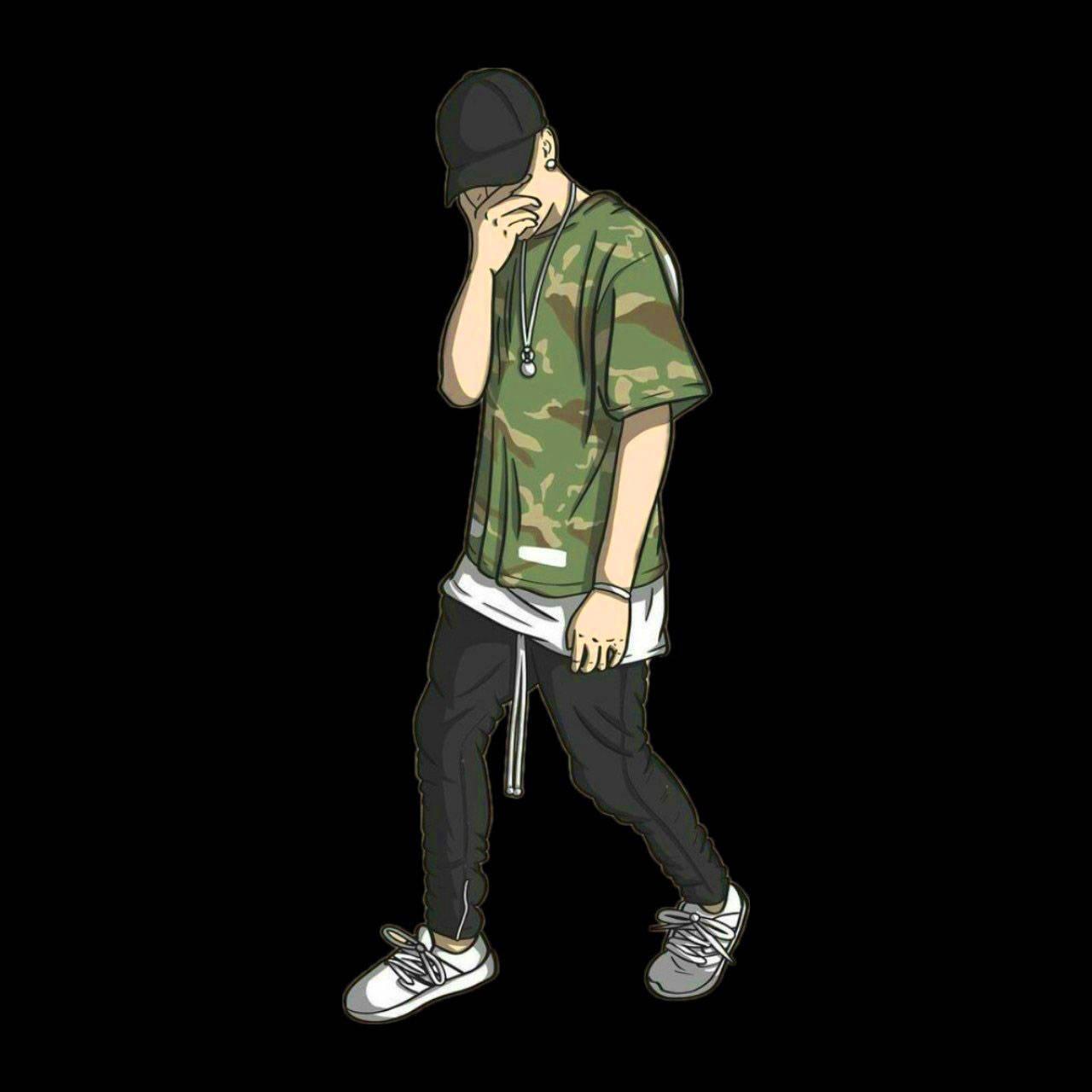 Single Boy Graphic Art — 1280x1280 wallpaper