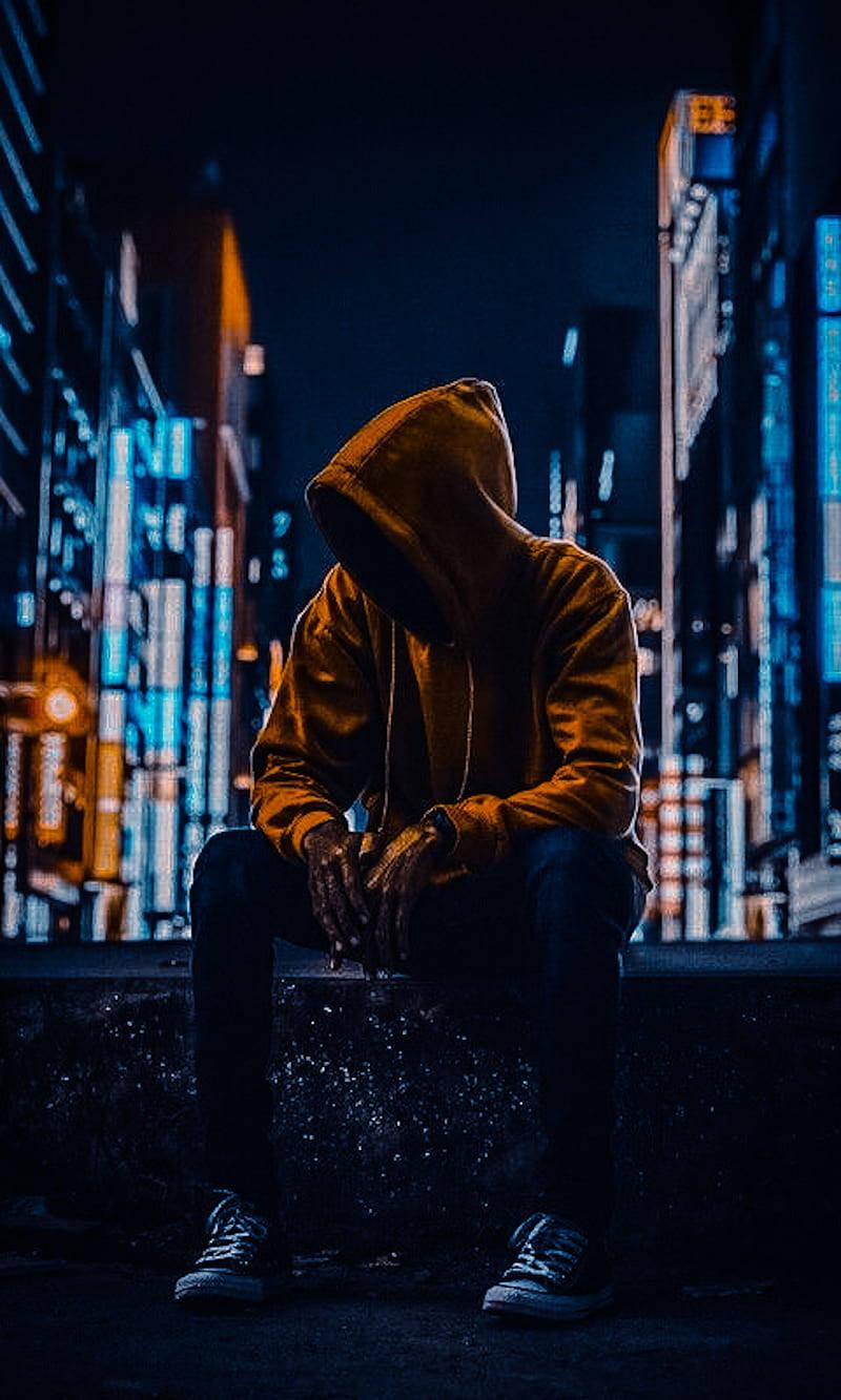 Single Boy Neon Lights — 800x1333 wallpaper