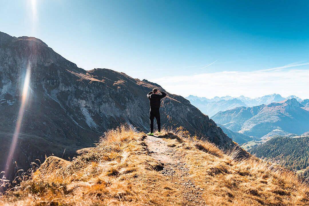 Single Boy Standing On A Mountain — 1080x720 wallpaper