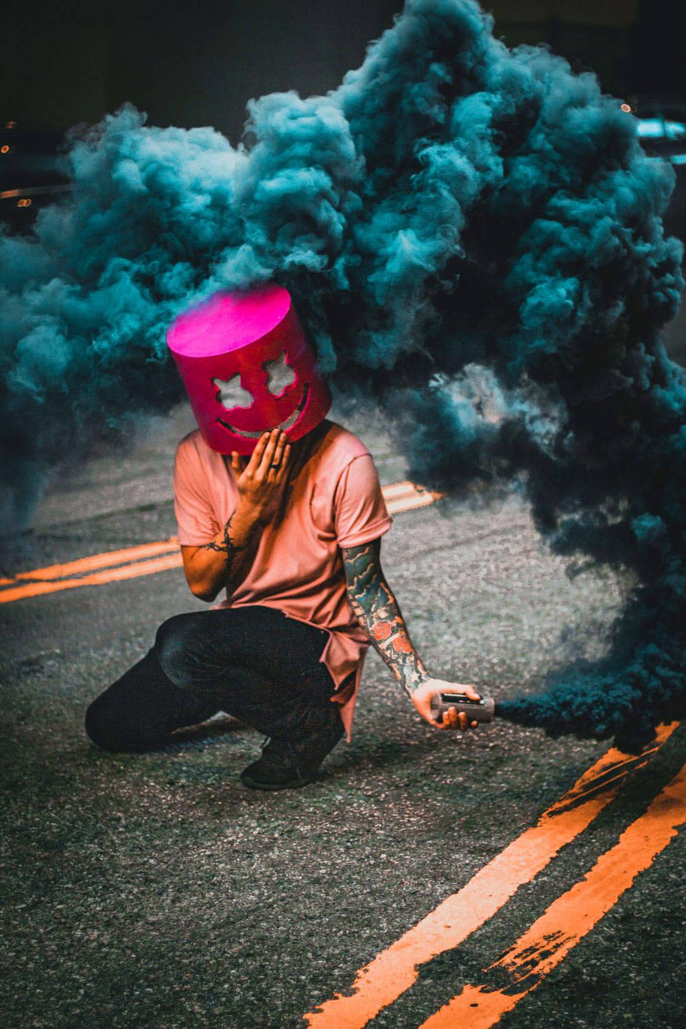 Single Boy With Pink Bucket Head — 1000x1500 wallpaper