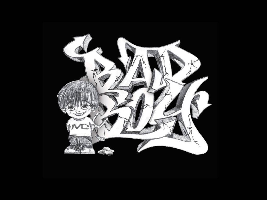 Sketched Bad Boy Concept — 1024x768 wallpaper