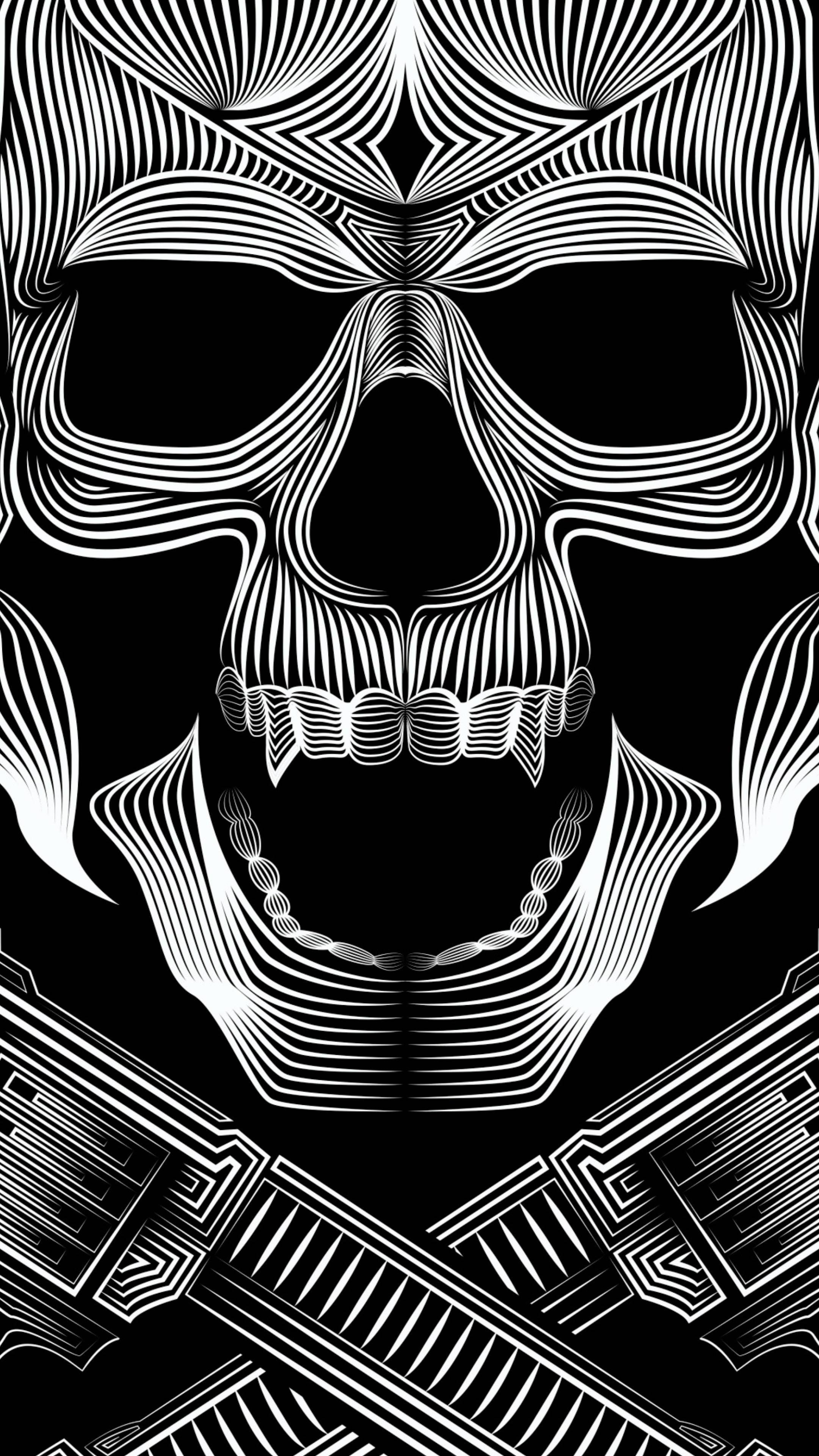 Skull And Guns Gangster — 2160x3840 wallpaper