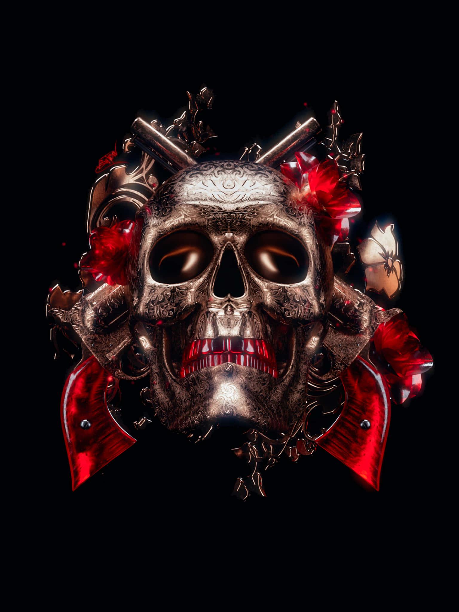Skull Background — 1536x2048 wallpaper