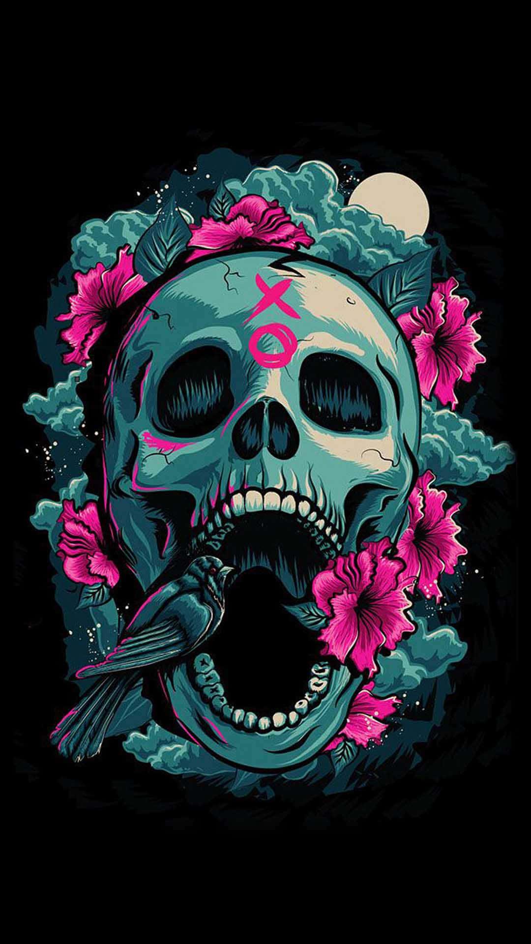 Skull Background — 1080x1920 wallpaper