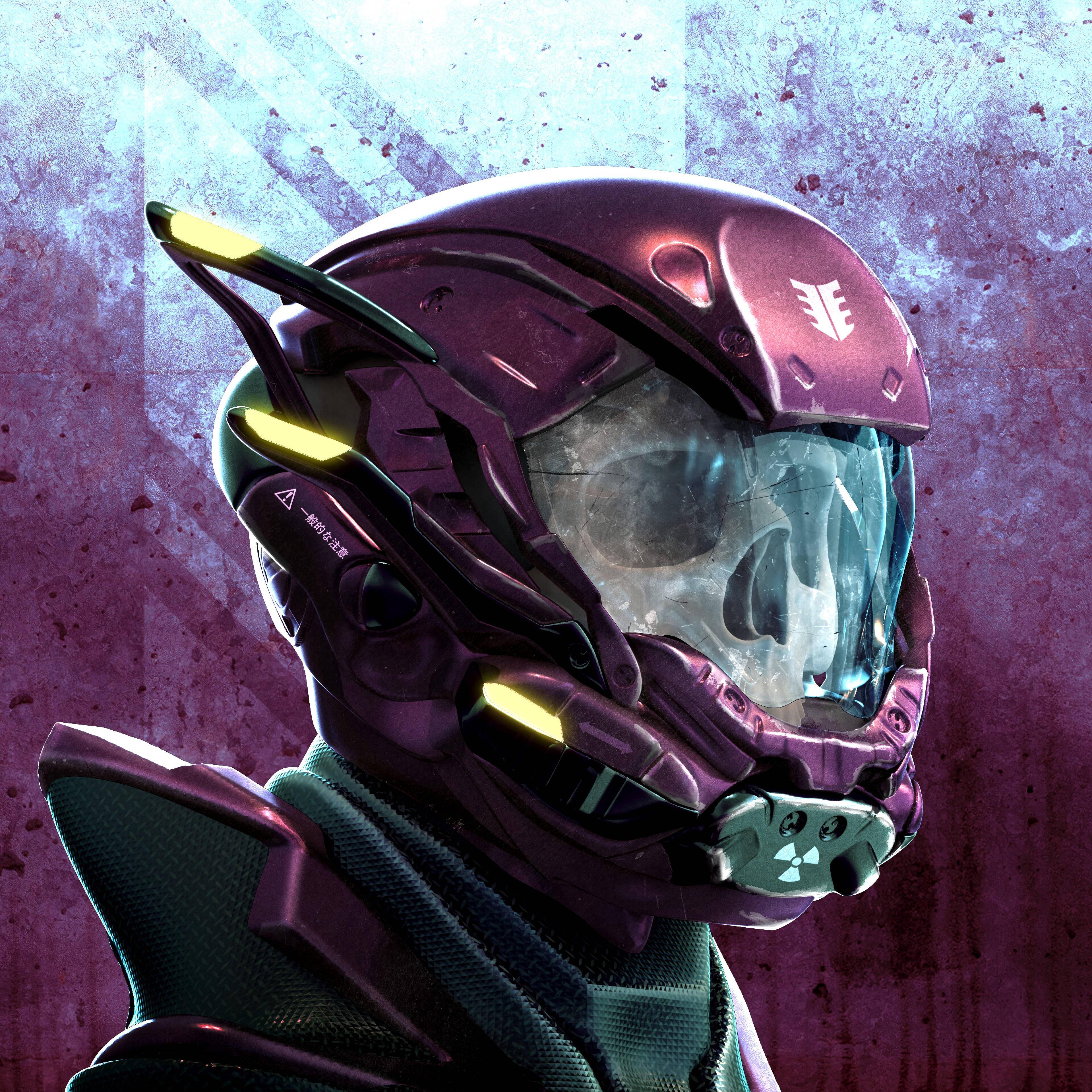 Skull Helmet — 3840x3840 wallpaper