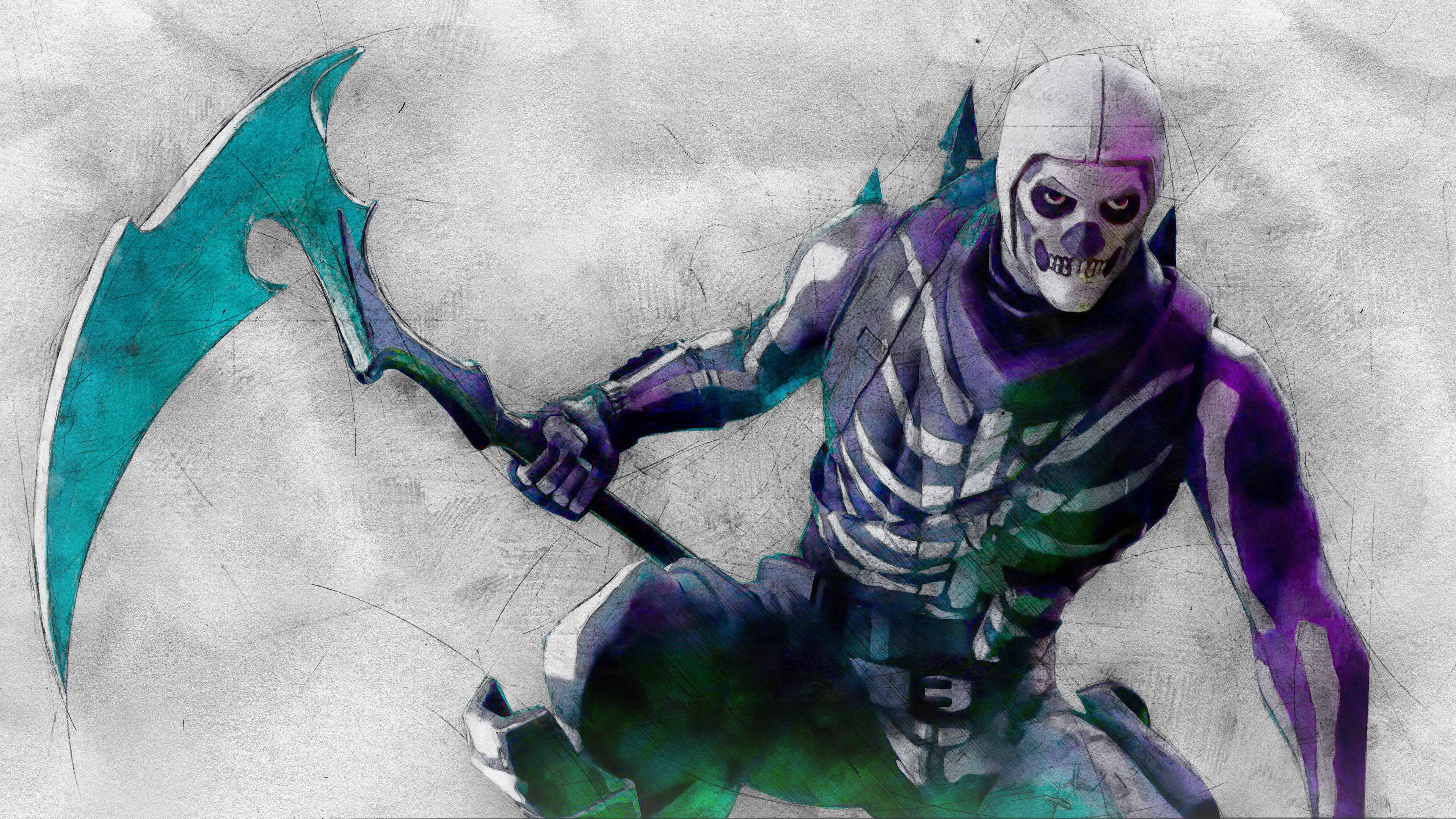 Skull Trooper Cool Fortnite Background — 3840x2160 wallpaper