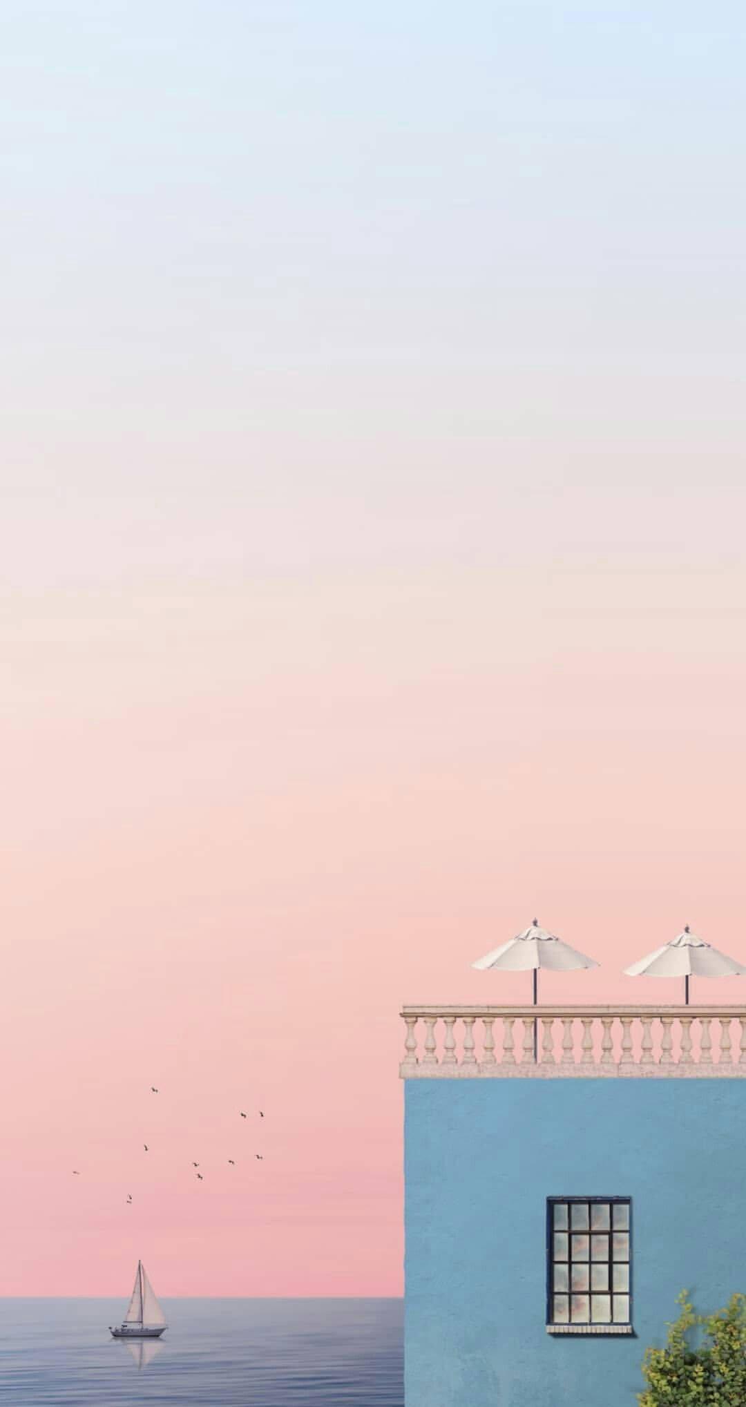 Sky And Sea Pastel Aesthetic — 1080x2037 wallpaper