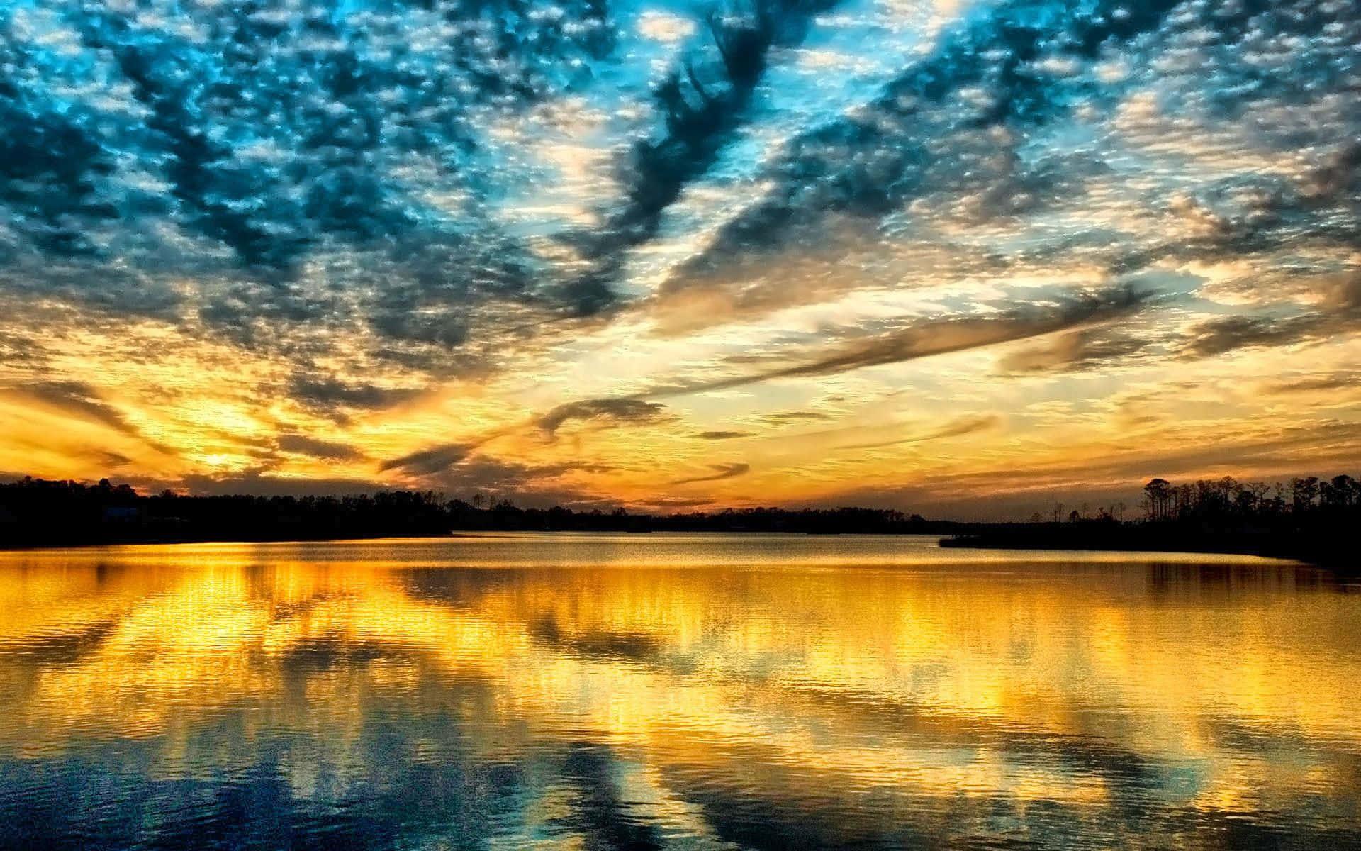 Sky Background Lake Gray Clouds — 1920x1200 wallpaper