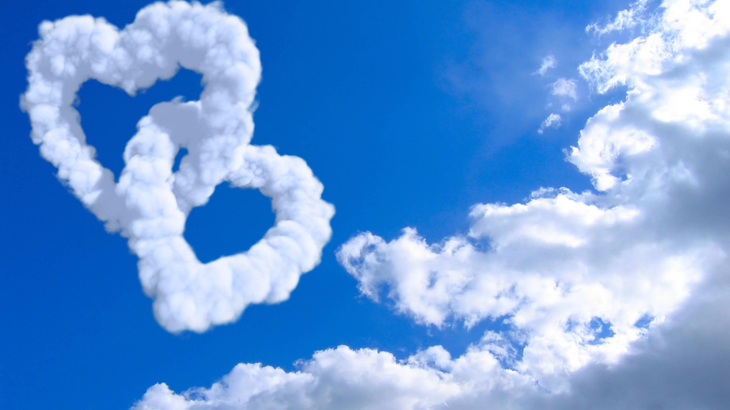 Sky With Heart Cloud — 2560x1440 wallpaper