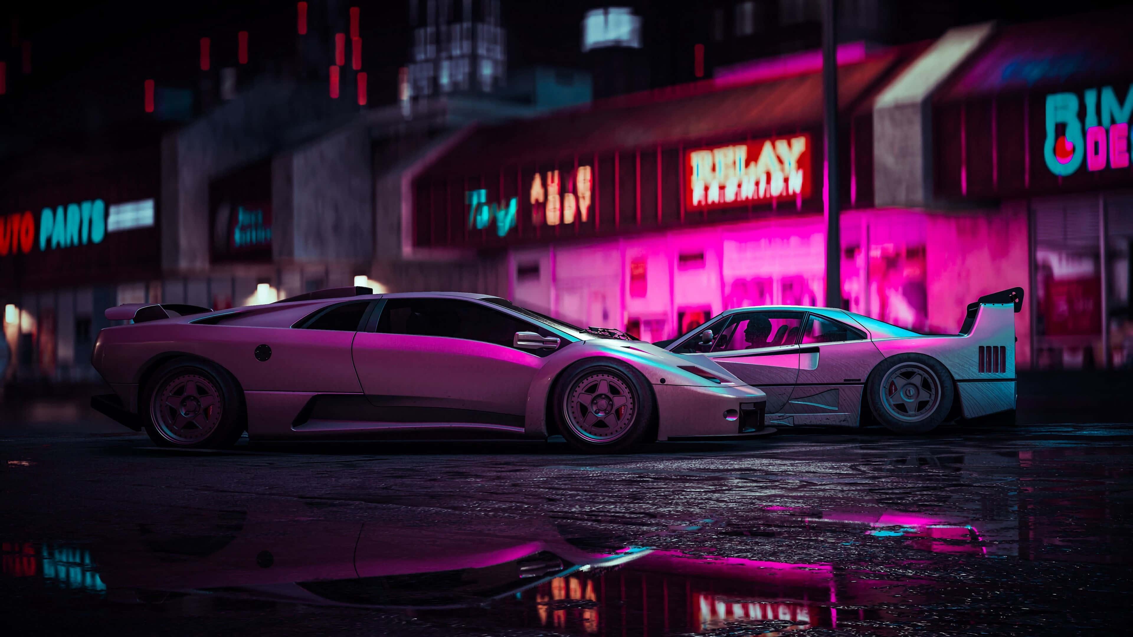 Sleek and Stylish Sportscar on Scenic Highway — 3840x2160 wallpaper
