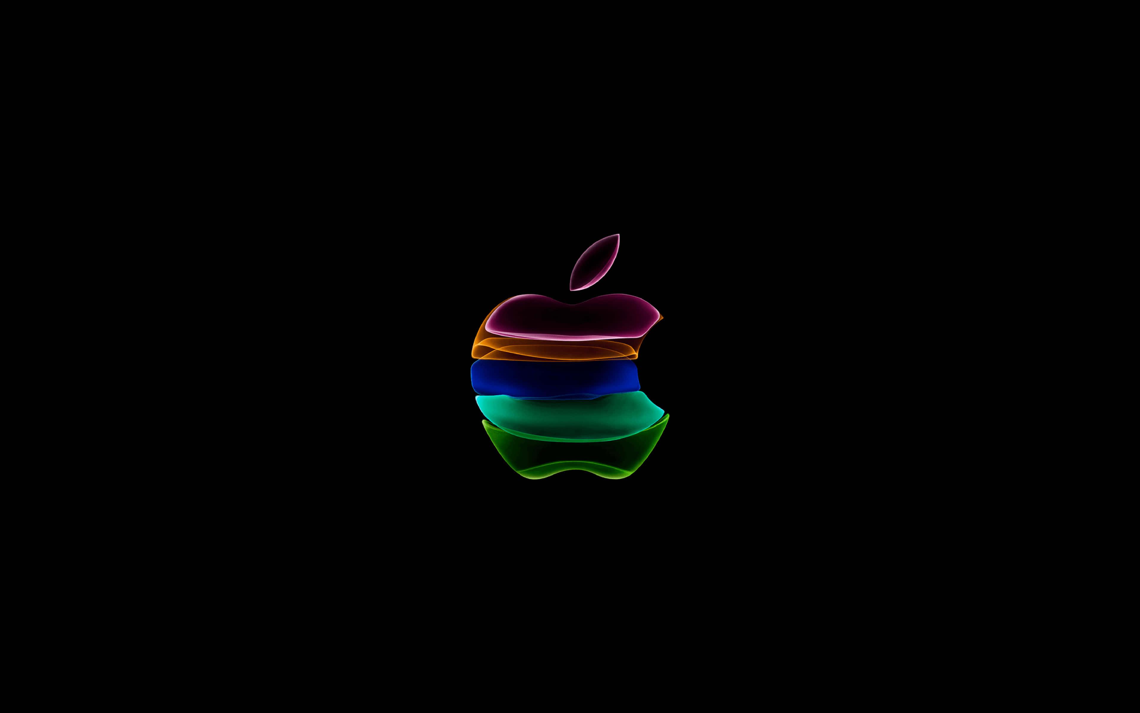 Sleek Apple Logo on Gradient Background — 3840x2400 wallpaper