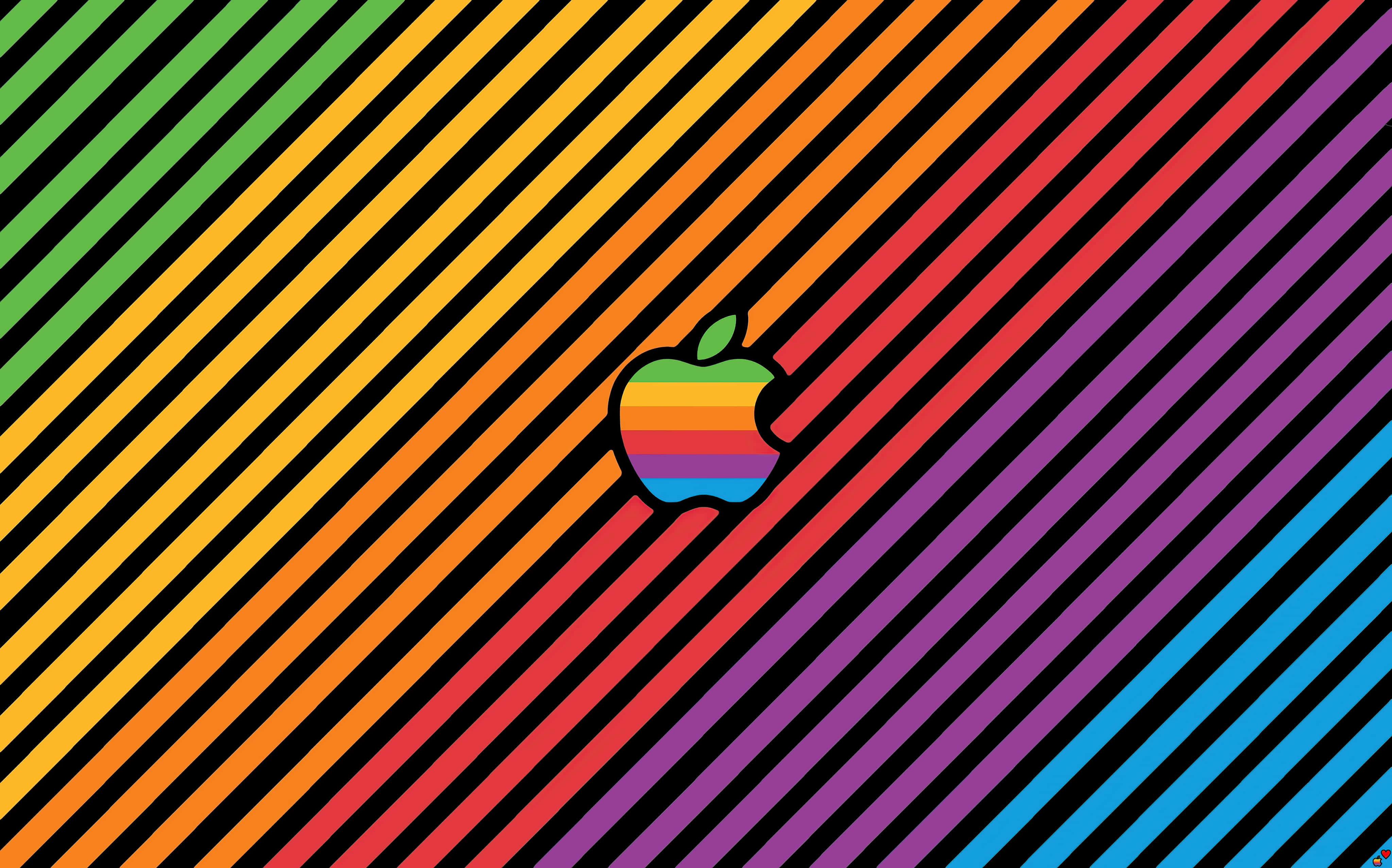 Sleek Apple Logo on Gradient Background — 4095x2554 wallpaper