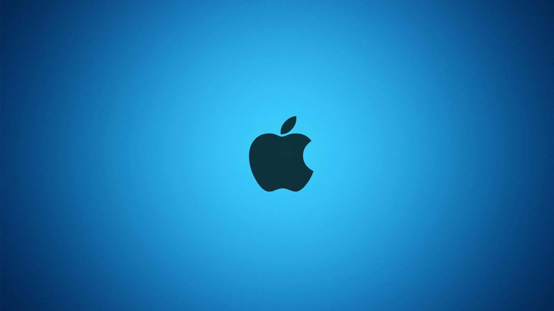 Sleek Apple Logo on Vibrant Gradient Background — 1920x1080 wallpaper