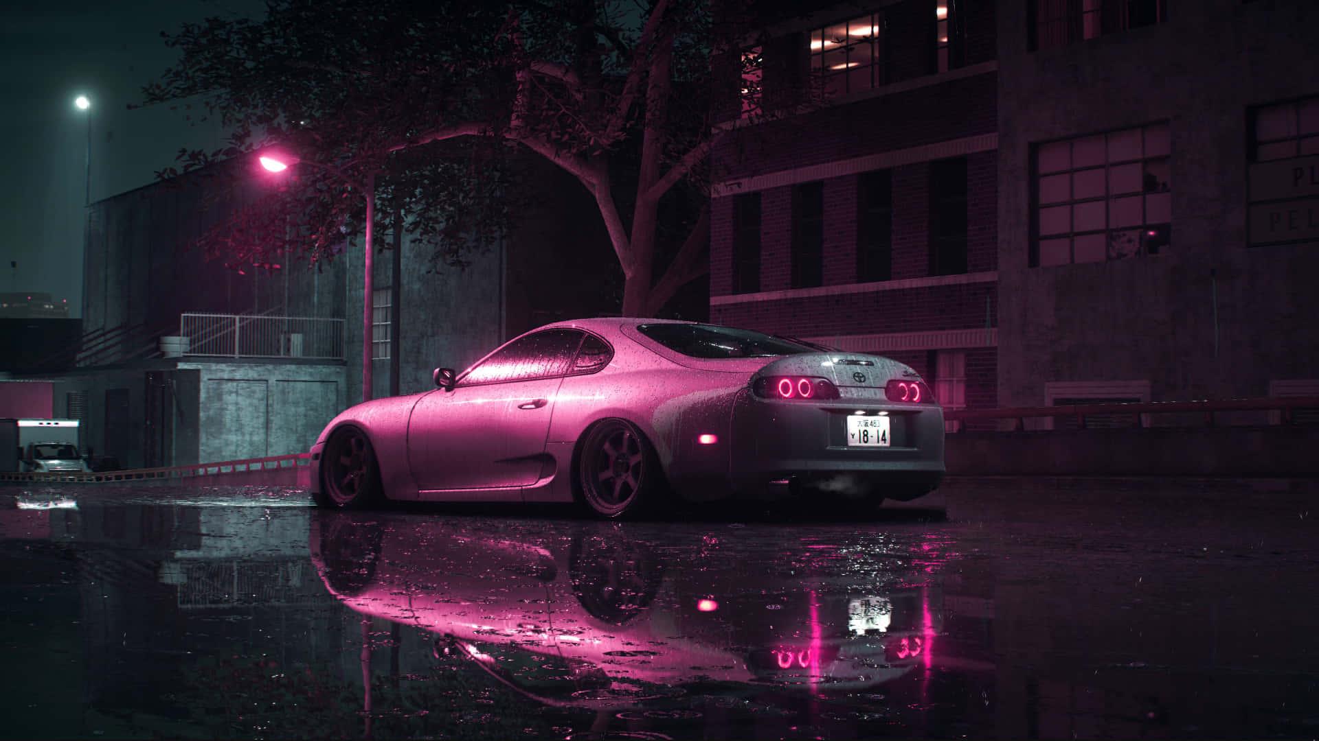 Sleek Supra Sports Car in Action — 1920x1080 wallpaper